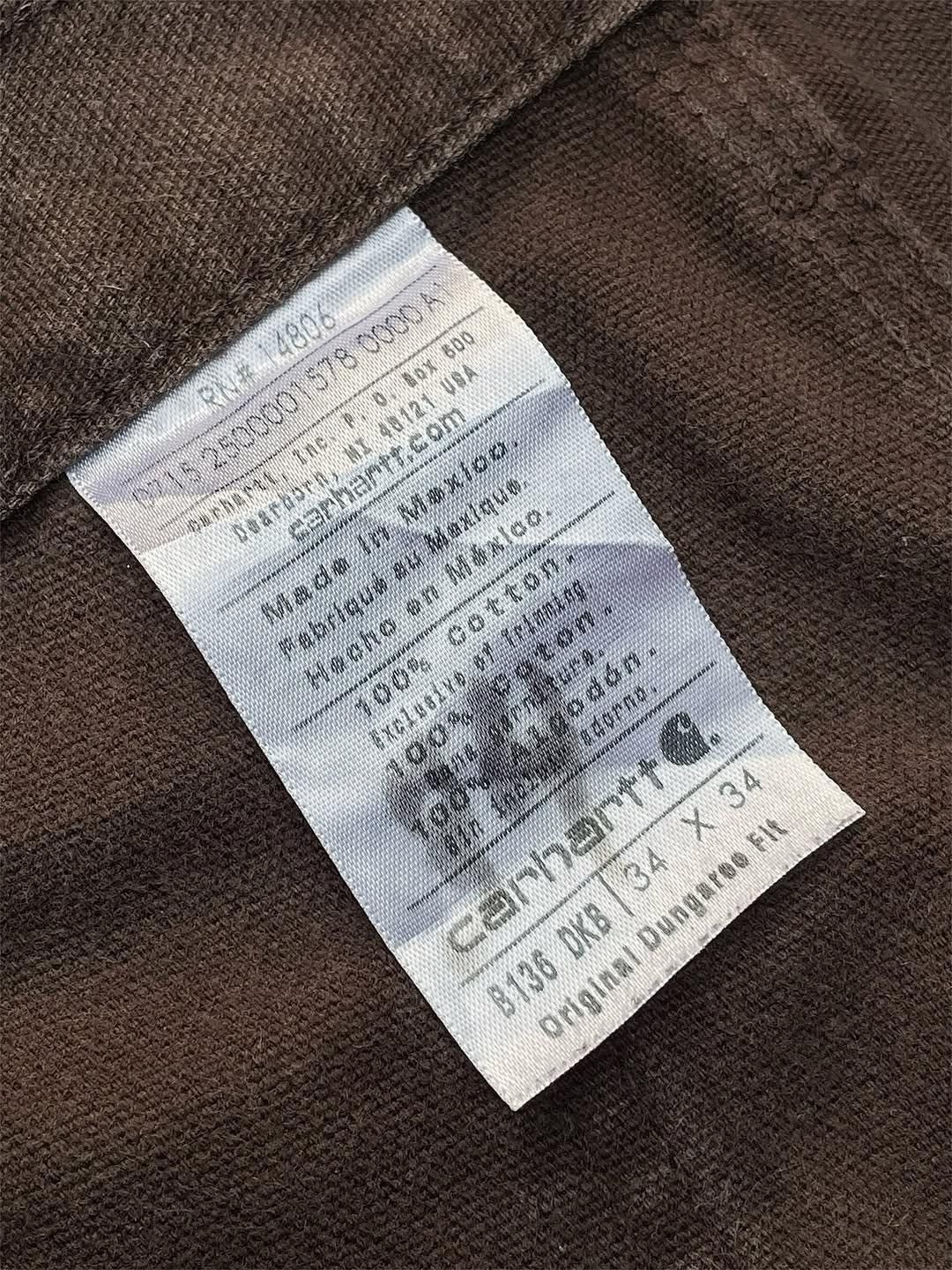 Carhartt Faded Dark Brown Carhartt Doublekne🪡Grunge Size US 34 / EU 50 - 3 Thumbnail
