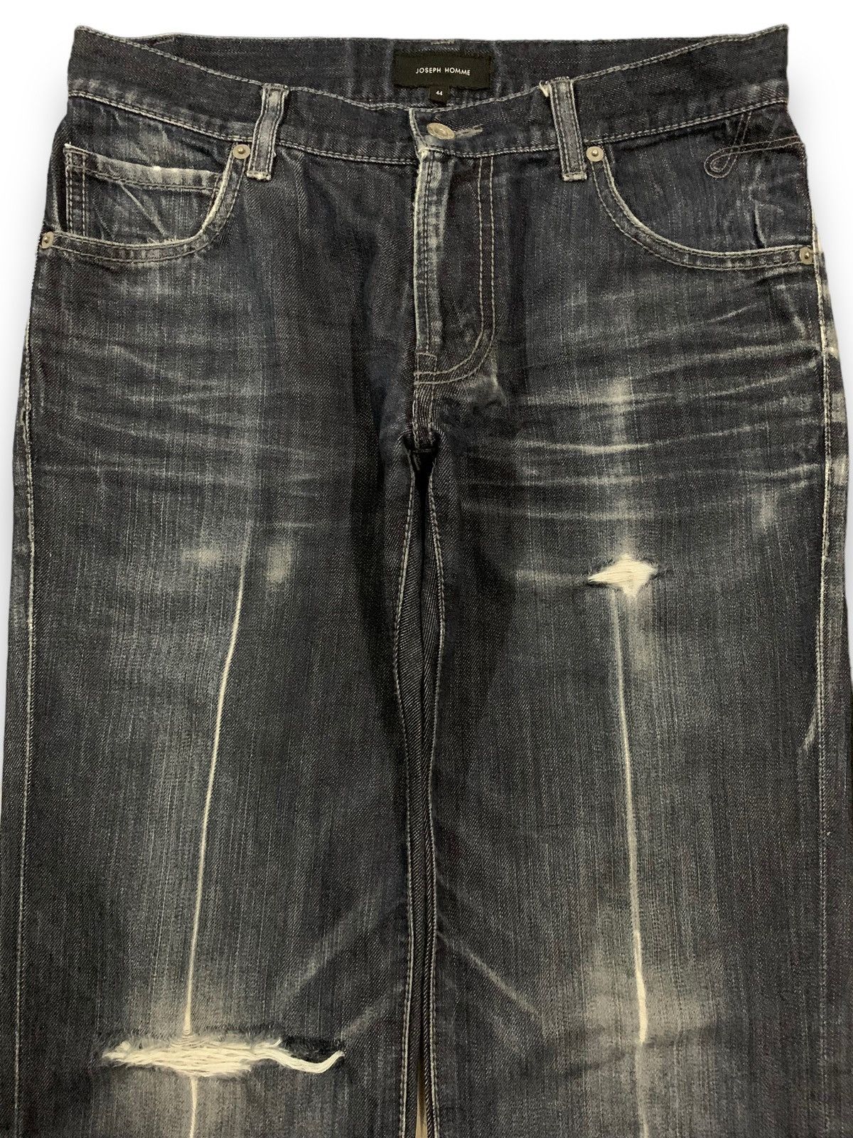 JOSEPH HOMME Vintage Joseph Homme Japan Dark Blue Washed Distressed Jeans Size US 30 / EU 46 - 3 Thumbnail