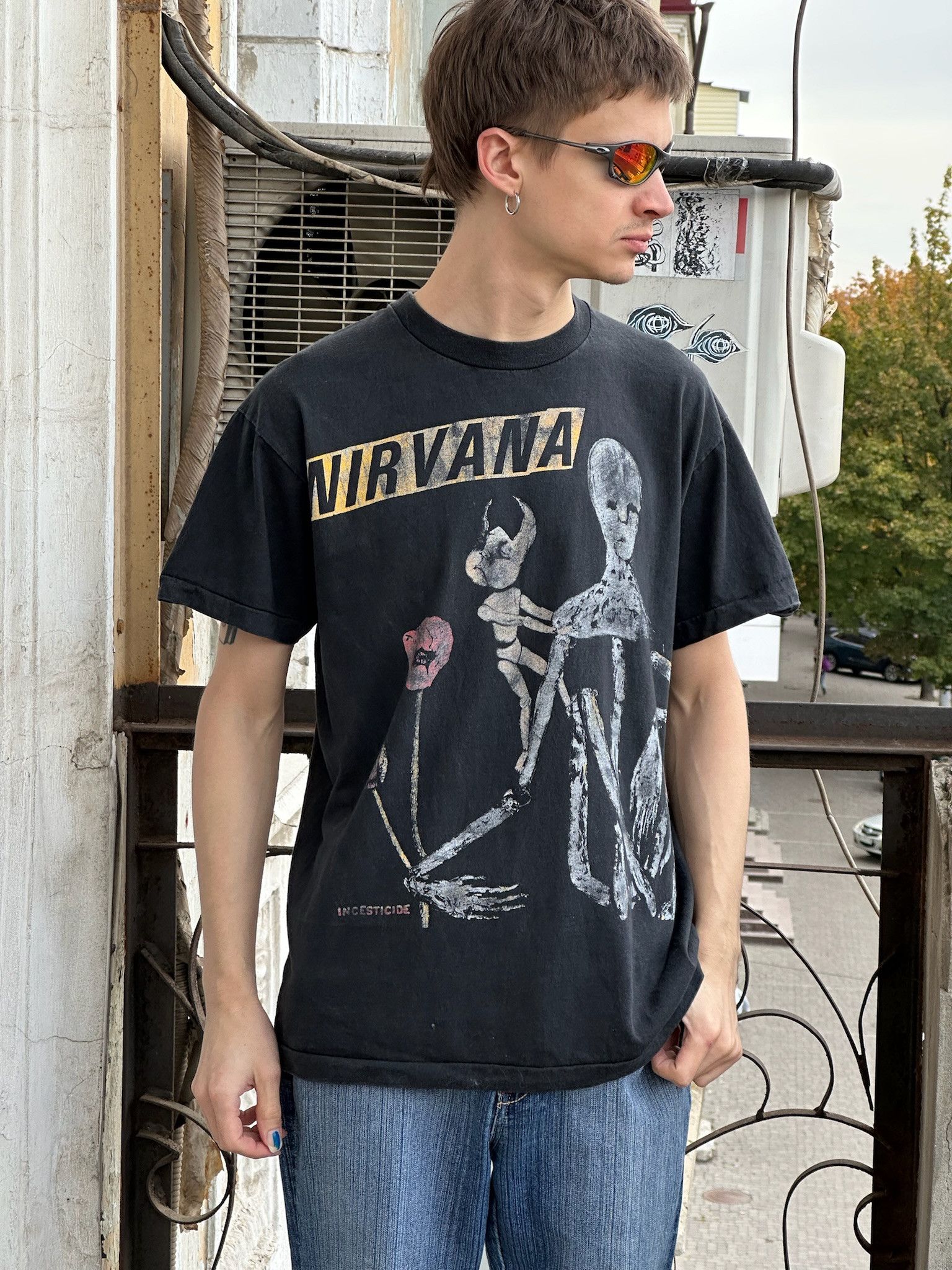 Pre-owned Band Tees Nirvana Incesticide T-shirt In Black