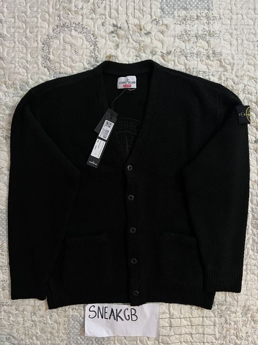 Supreme Supreme Stone Island Bouclé Cardigan black medium | Grailed