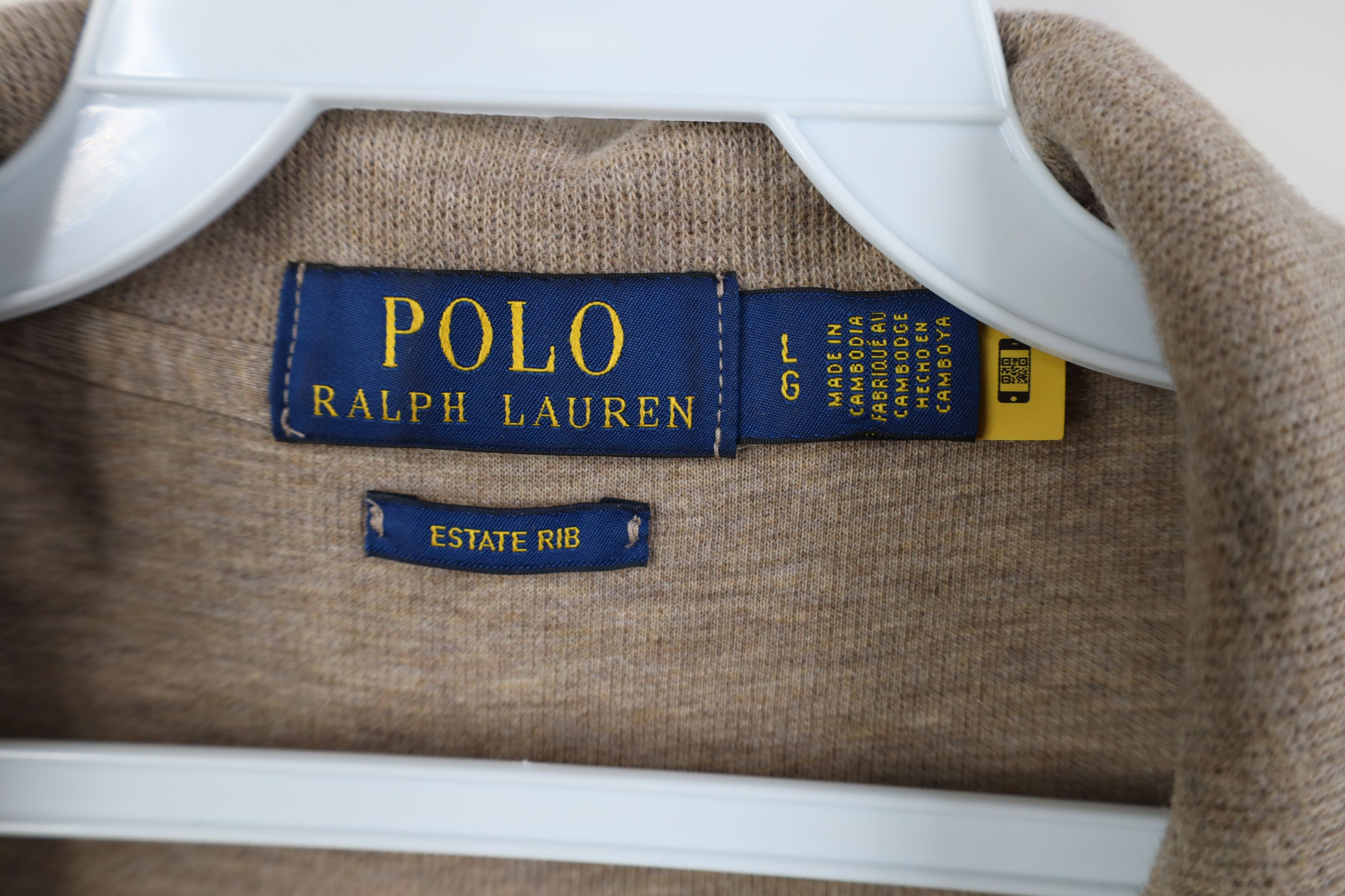 Ralph Lauren Vintage Ralph Lauren Cotton Ribbed Knit 1/4 Half Zip Sweater Size US L / EU 52-54 / 3 - 6 Thumbnail