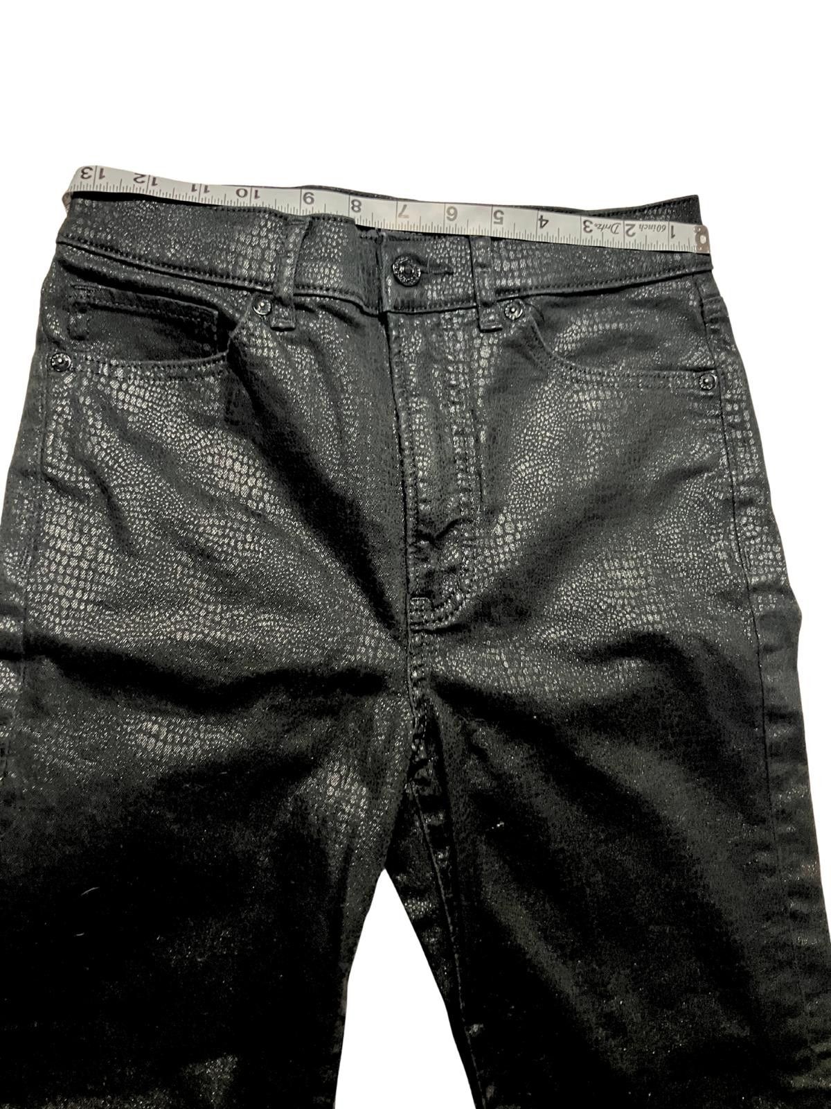 Express Express Mom Jean Super High Rise Coated Black Size 4 Size 30" / US 8 / IT 44 - 5 Thumbnail