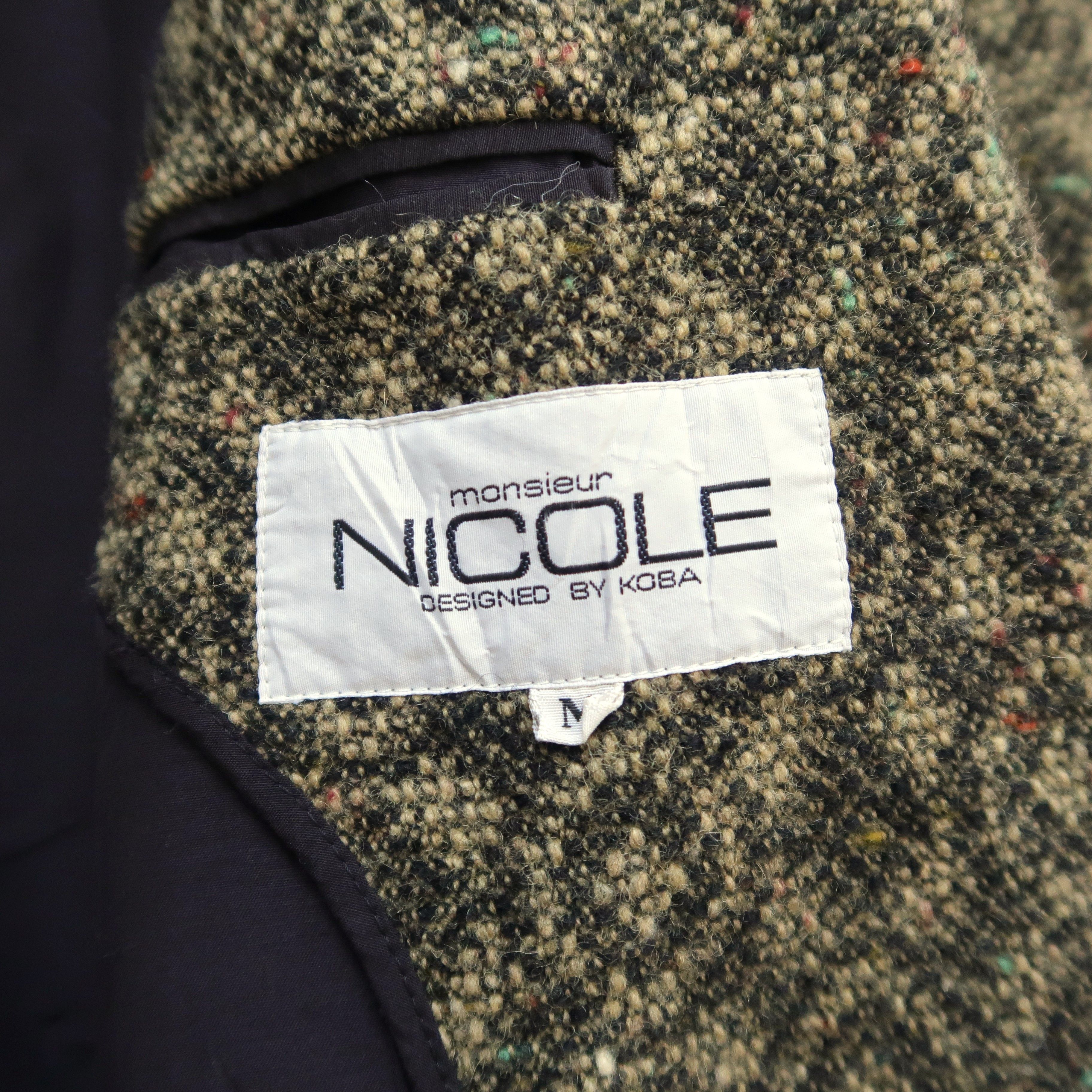 Japanese Brand VTG Nicole Monsieur Monogram Pattern Blazer Jacket Size US L / EU 52-54 / 3 - 11 Thumbnail