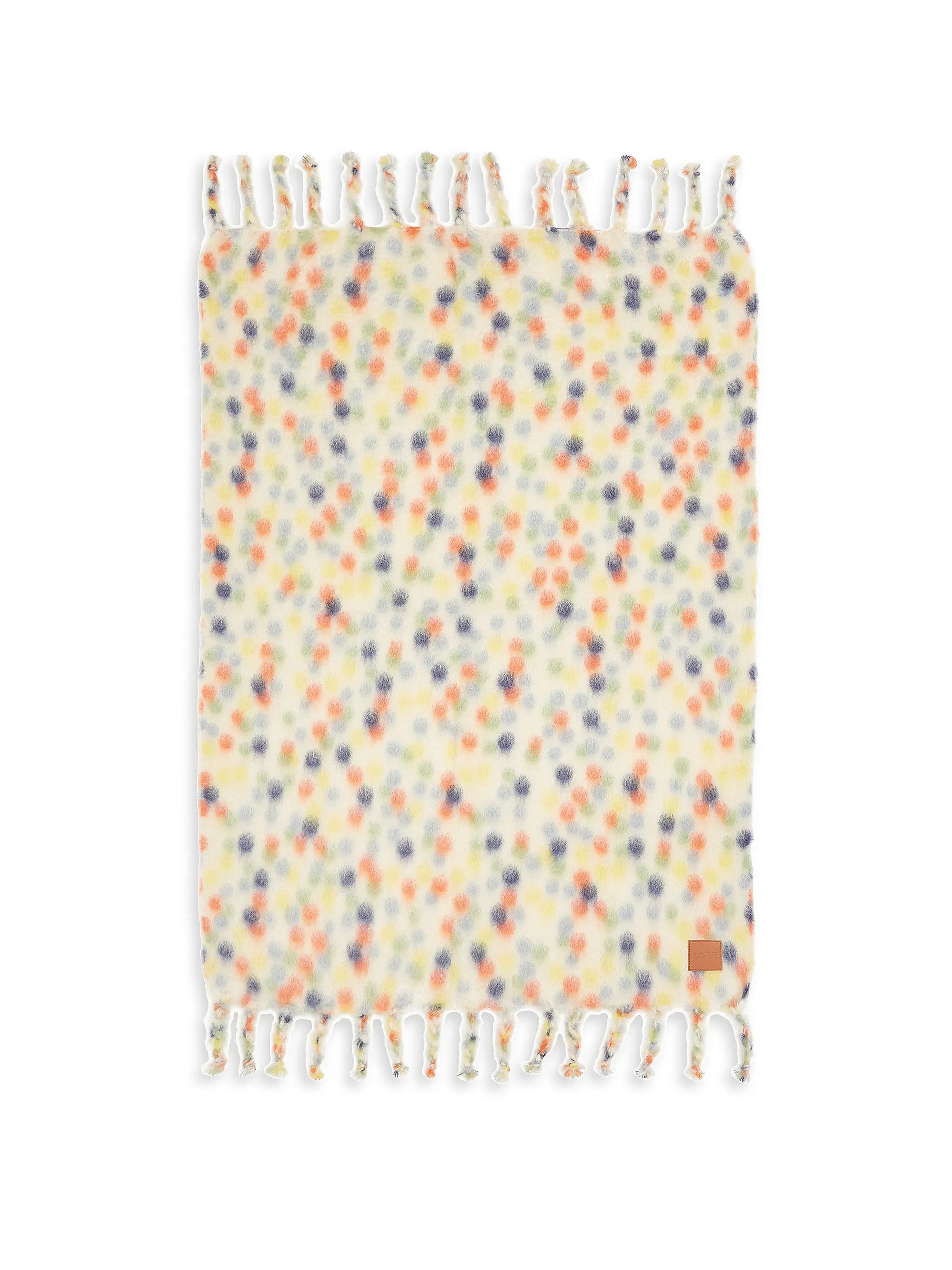 Loewe o1in1g0426 Size:130 X 185 cm / Dot Mohair-Wool Throw Blanket Size ONE SIZE - 1 Thumbnail