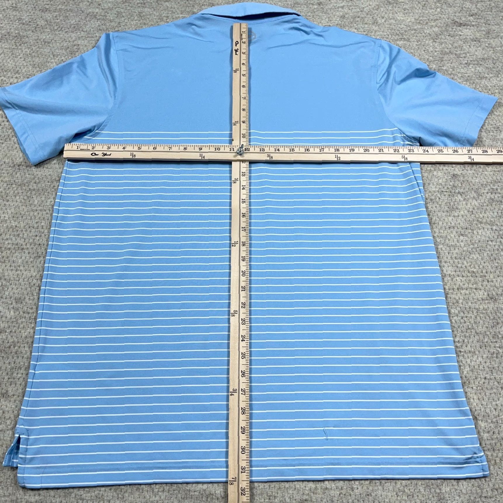 Vineyard Vines Vineyard Vines Polo Shirt Men XL Light Blue Striped Performance Palmero OTG Size US XL / EU 56 / 4 - 7 Thumbnail