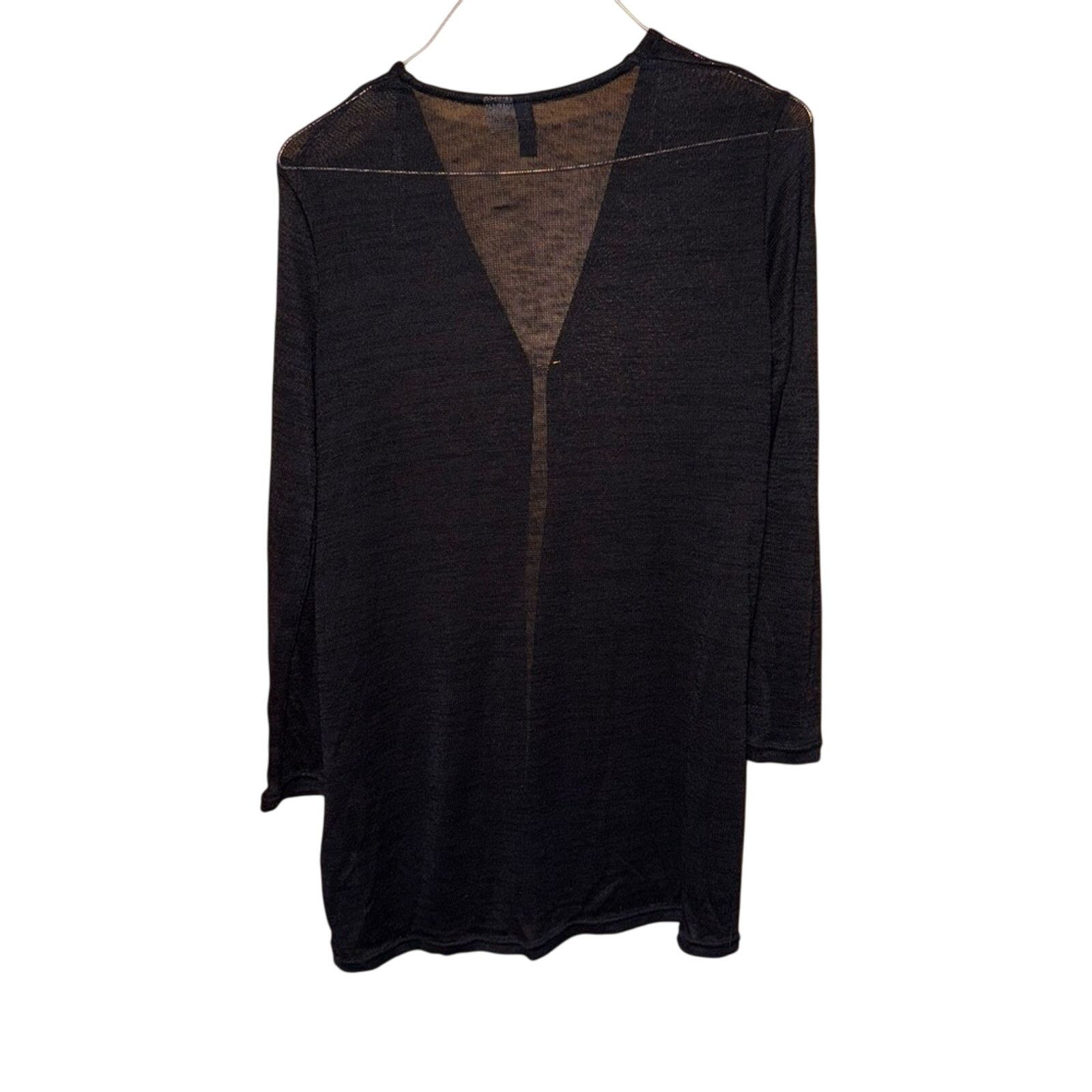 Divided Divided Open Knit Black Long Sleeve Cardigan Size Small Size S / US 4 / IT 40 - 2 Thumbnail