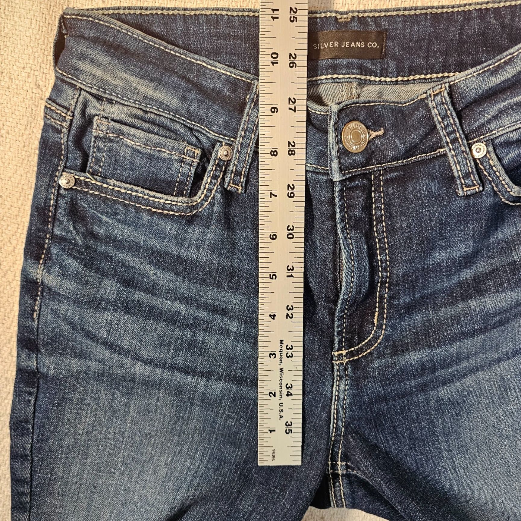 Silver Jeans Co. Silver Jeans Suki Skinny Crop Jeans Women's Size 28 Mid Rise Dark Wash Denim Blue Size 28" / US 6 / IT 42 - 7 Thumbnail