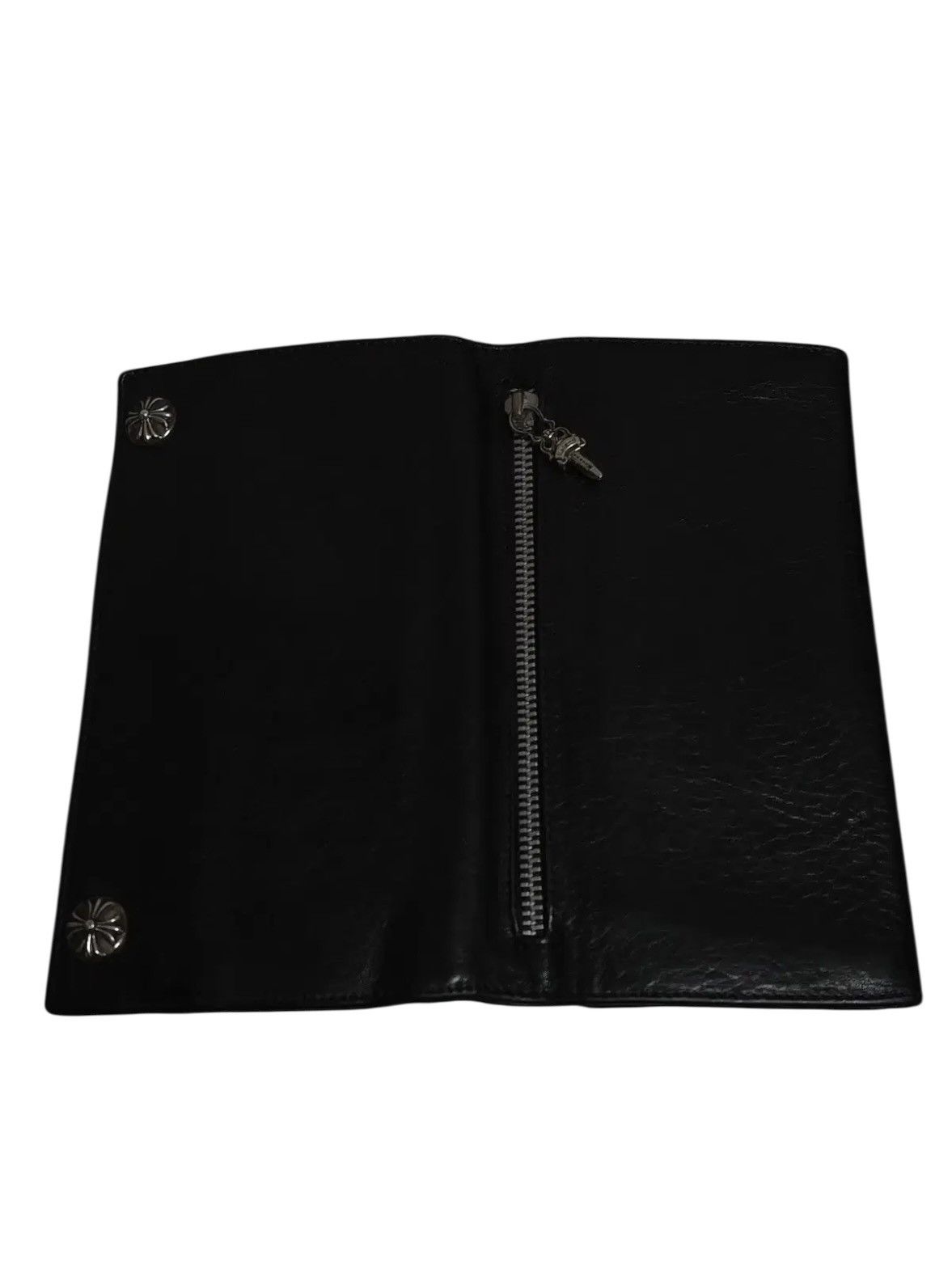 Chrome Hearts Cross Button Heavy Leather Long Wallet Size ONE SIZE - 5 Thumbnail