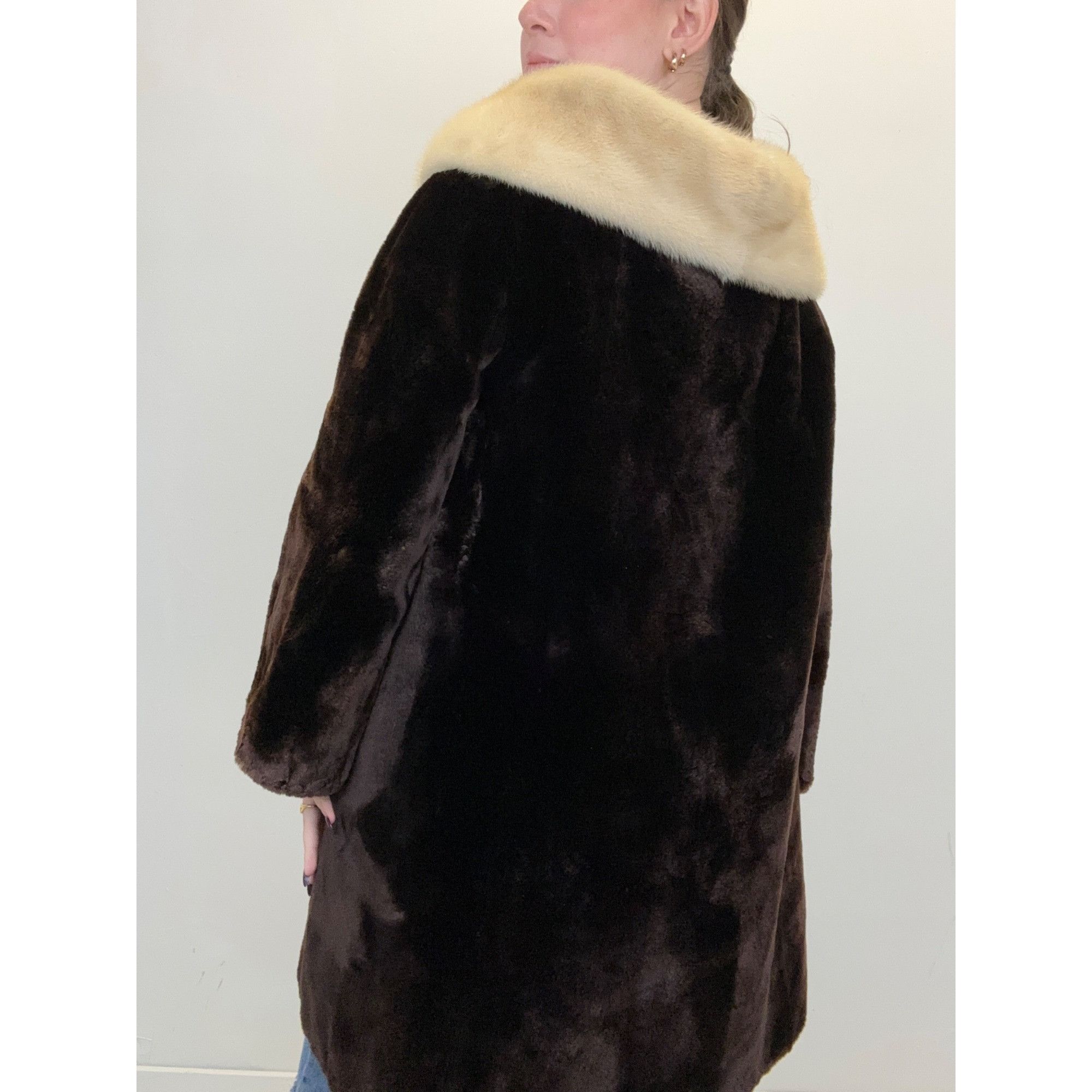 Vintage L Vintage Klyman Fur Brown Coat Size L / US 10 / IT 46 - 3 Thumbnail