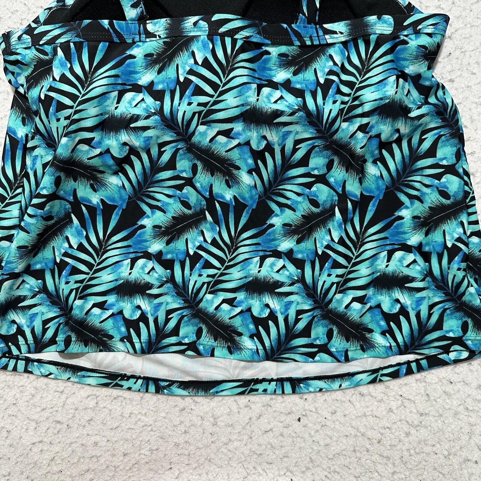 Other Blair 16 Swim Top Padded Teal Blue Hawaiian Floral Swimwear Size ONE SIZE - 10 Thumbnail