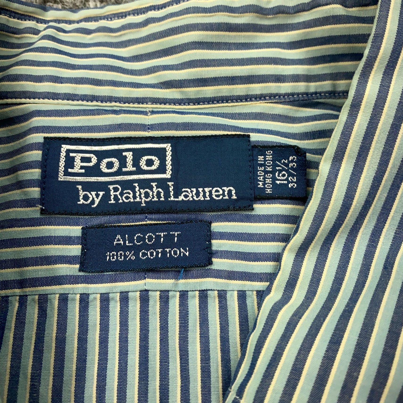 Polo Ralph Lauren VTG Polo Ralph Lauren Alcott Shirt Mens 16.5 Blue Striped Pony 90s Polo Ralph Lauren Shirt Mens 16.5 Blue Striped Pony 90s Size US L / EU 52-54 / 3 - 4 Thumbnail