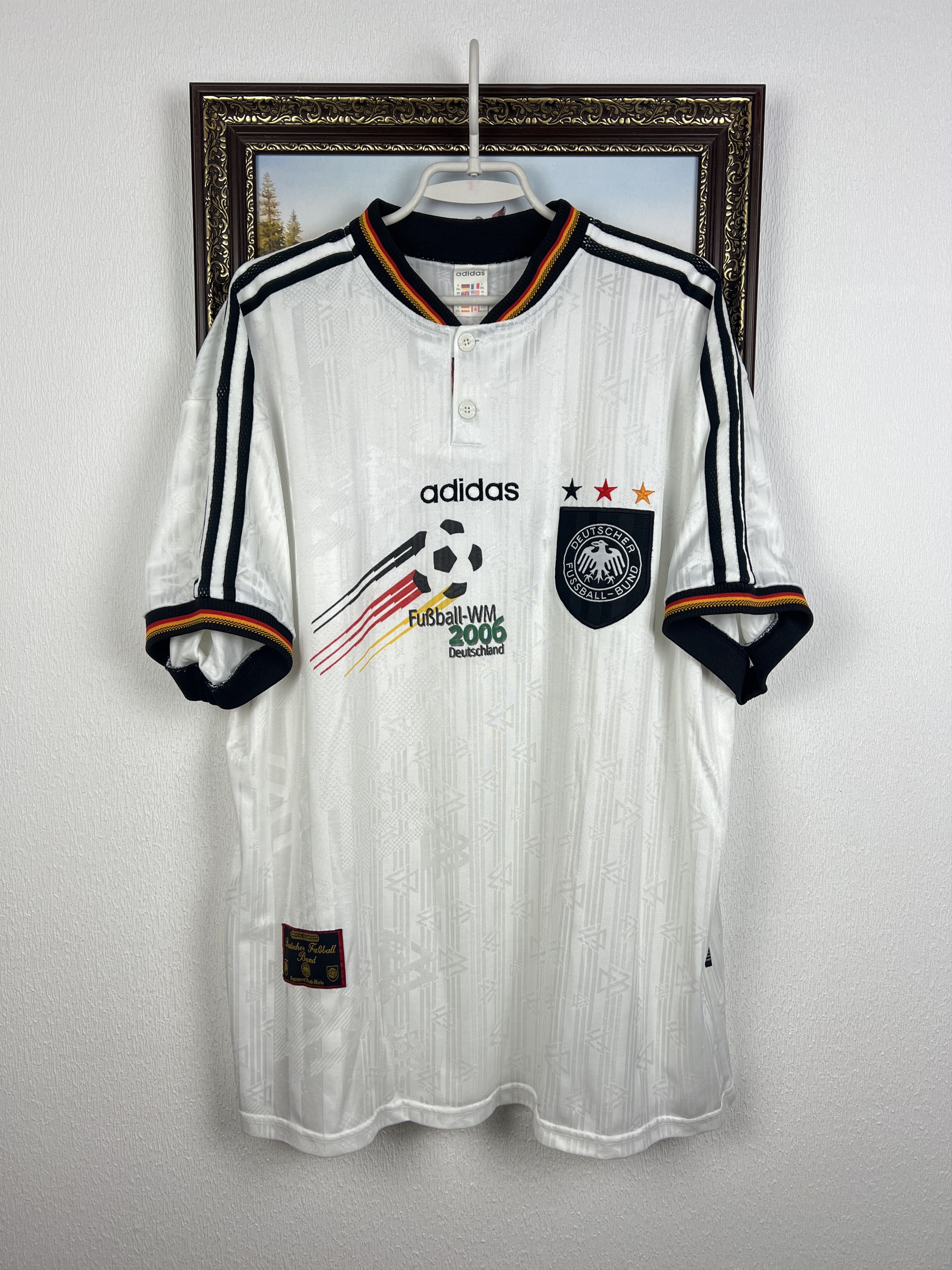 Adidas Germany Home football shirt 1996 Soccer Jersey National Team Size US XXL / EU 58 / 5 - 1 Thumbnail