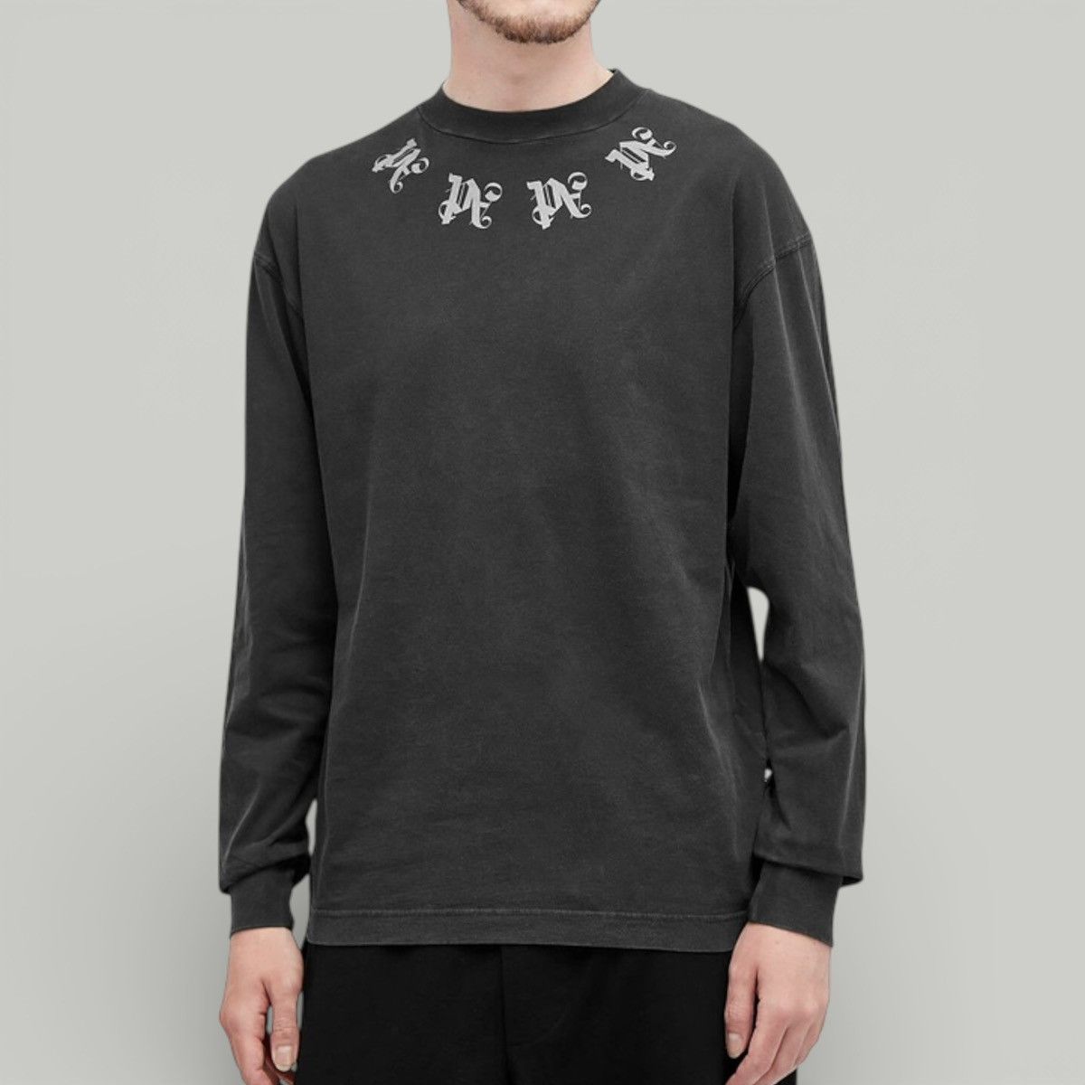 Palm Angels Palm Angels Statement Monogram Longsleeve T-shirt *NEW* Size US XXL / EU 58 / 5 - 2 Thumbnail