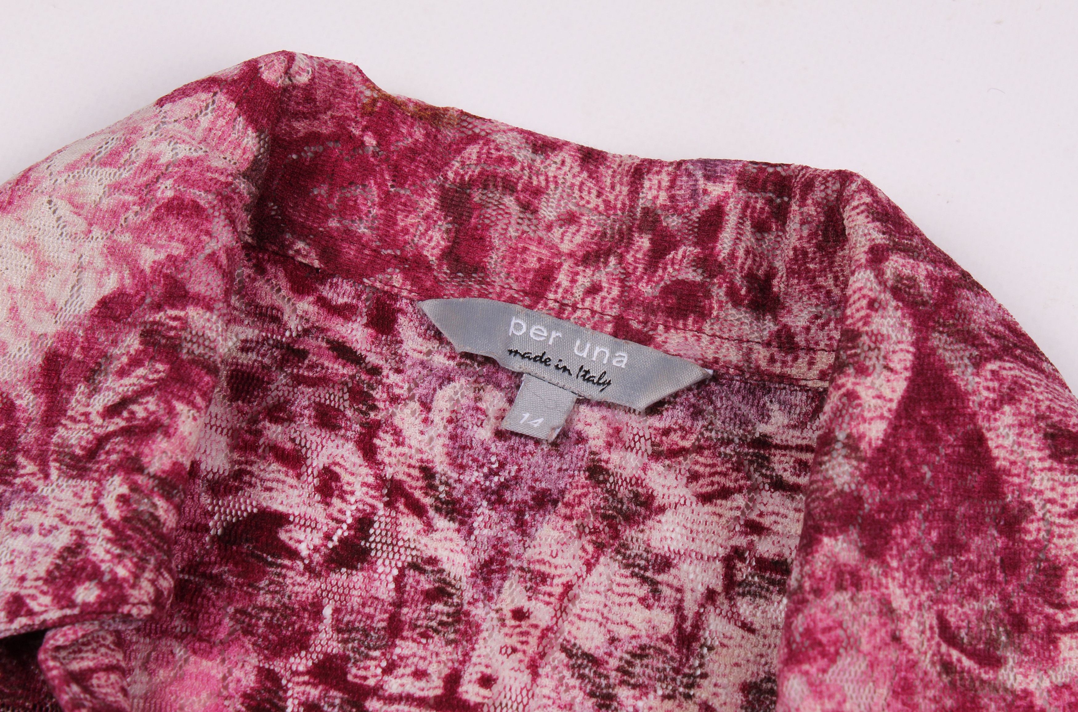Vintage Vintage Per Una Italian Mesh Floral Long Sleeve Shirt Top Size L / US 10 / IT 46 - 3 Thumbnail