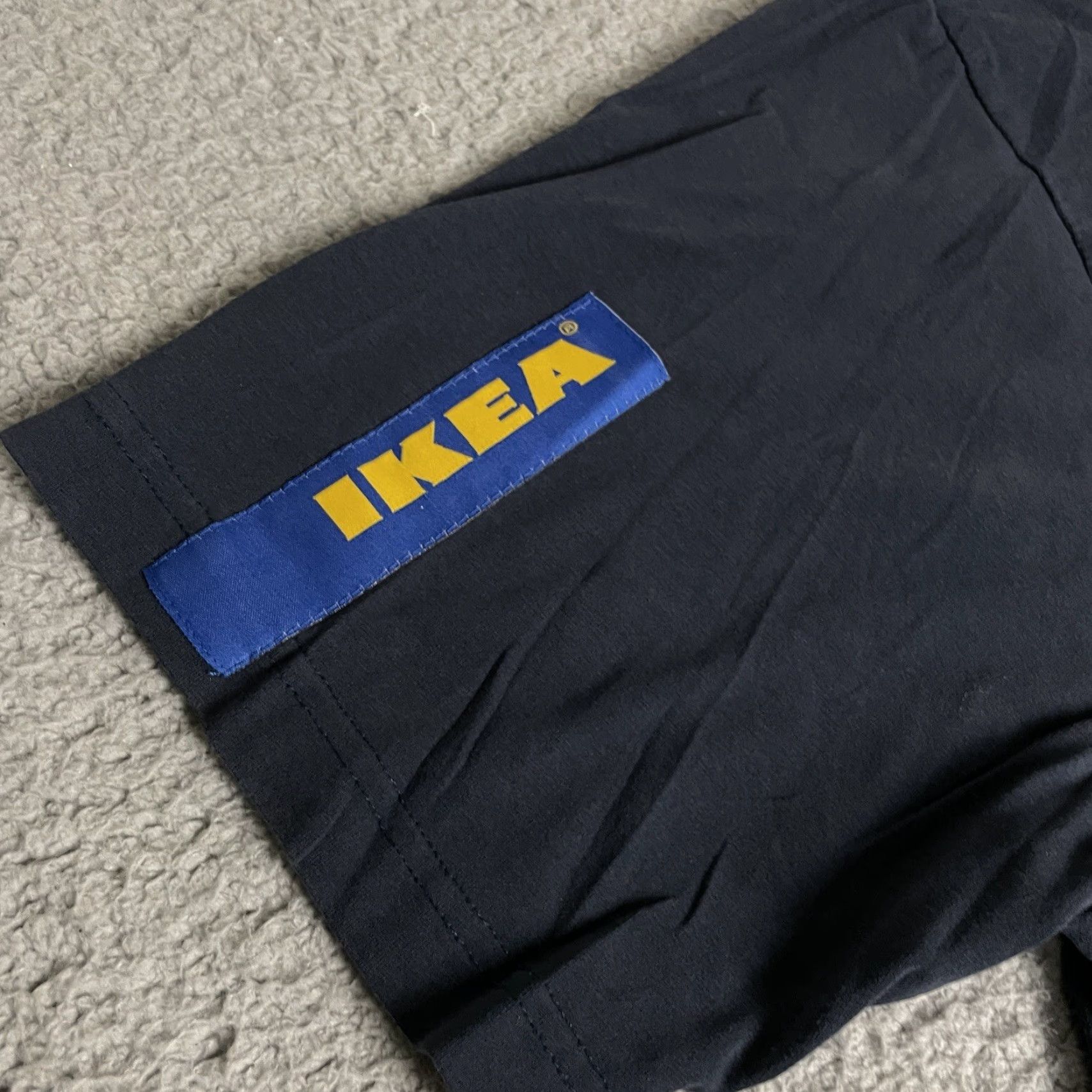 Ikea VINTAGE IKEA Polo Shirt Mens XL Short Sleeve Yellow Blue Stripe Collared Logo Cotton Size US XL / EU 56 / 4 - 4 Thumbnail