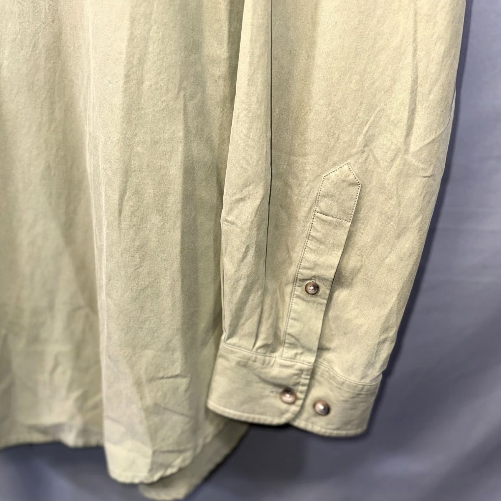 The Territory Ahead The Territory Ahead Shirt Mens XL Sage Green Silk Cotton Button-Down Long Sleeve Size US XL / EU 56 / 4 - 3 Thumbnail