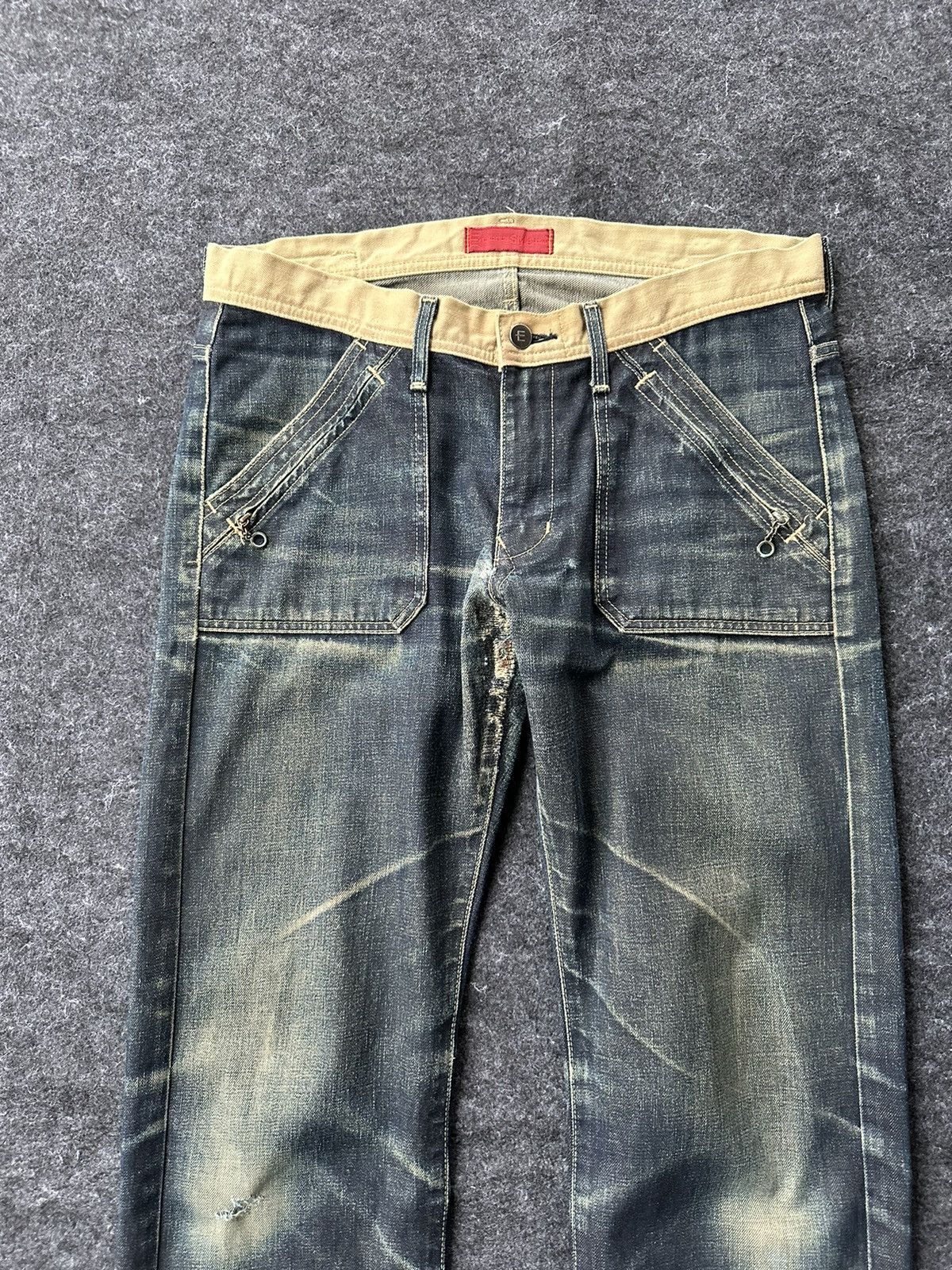 Edwin Vtg 90s Edwin Function Distressed Denim 33x33 D466 Size US 33 - 2 Thumbnail