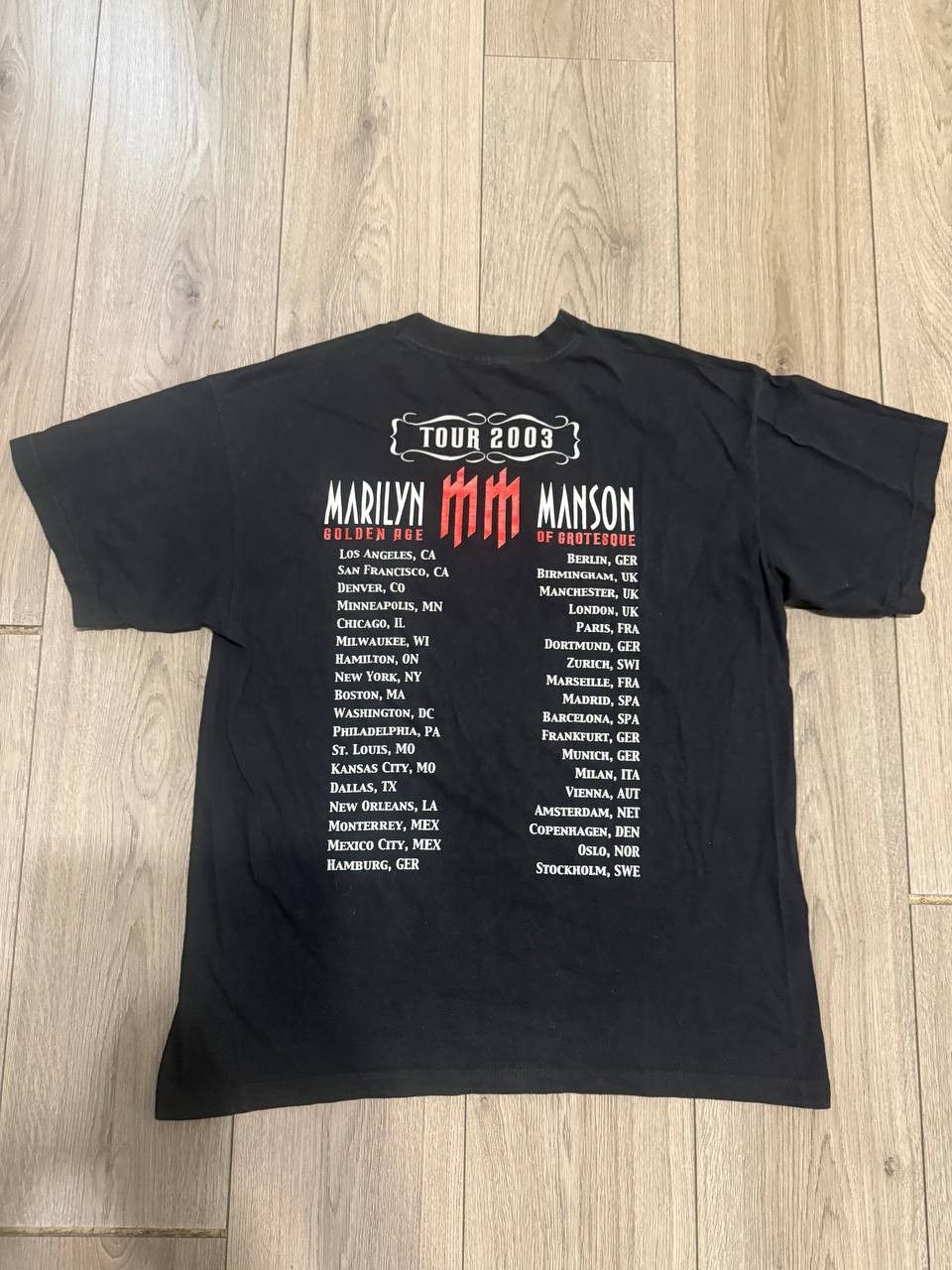 Fruit Of The Loom Marilyn Manson Golden Age Of Grotesque Vintage2003World Tour Size US L / EU 52-54 / 3 - 6 Thumbnail