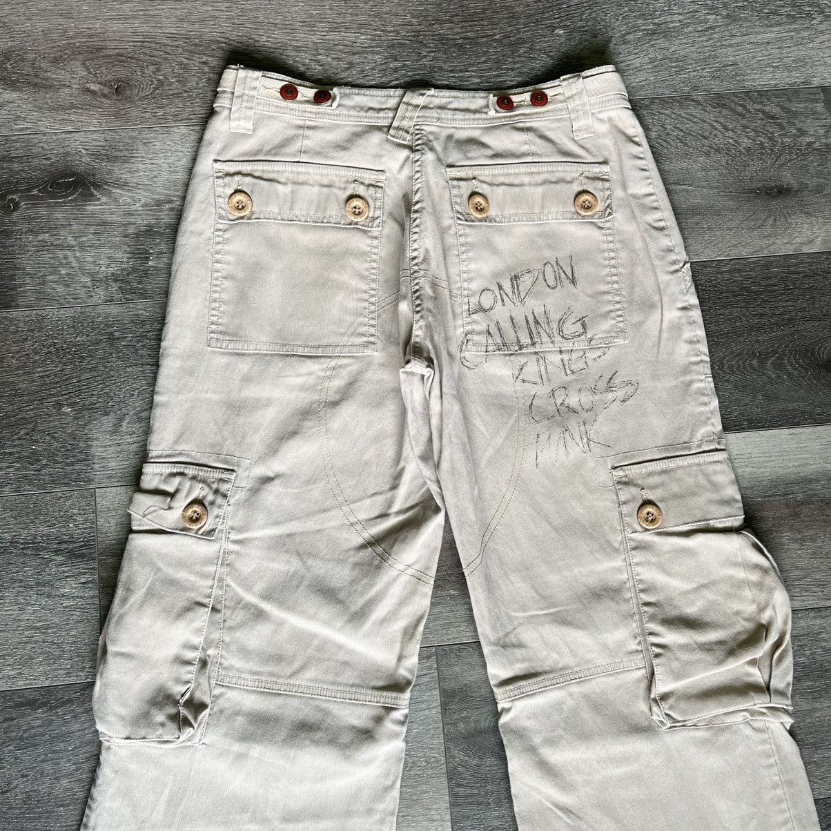 ESPIRIT Vintage 2000s EDC by Esprit London Calling Punk Cargo Pants Size 30" / US 8 / IT 44 - 3 Thumbnail