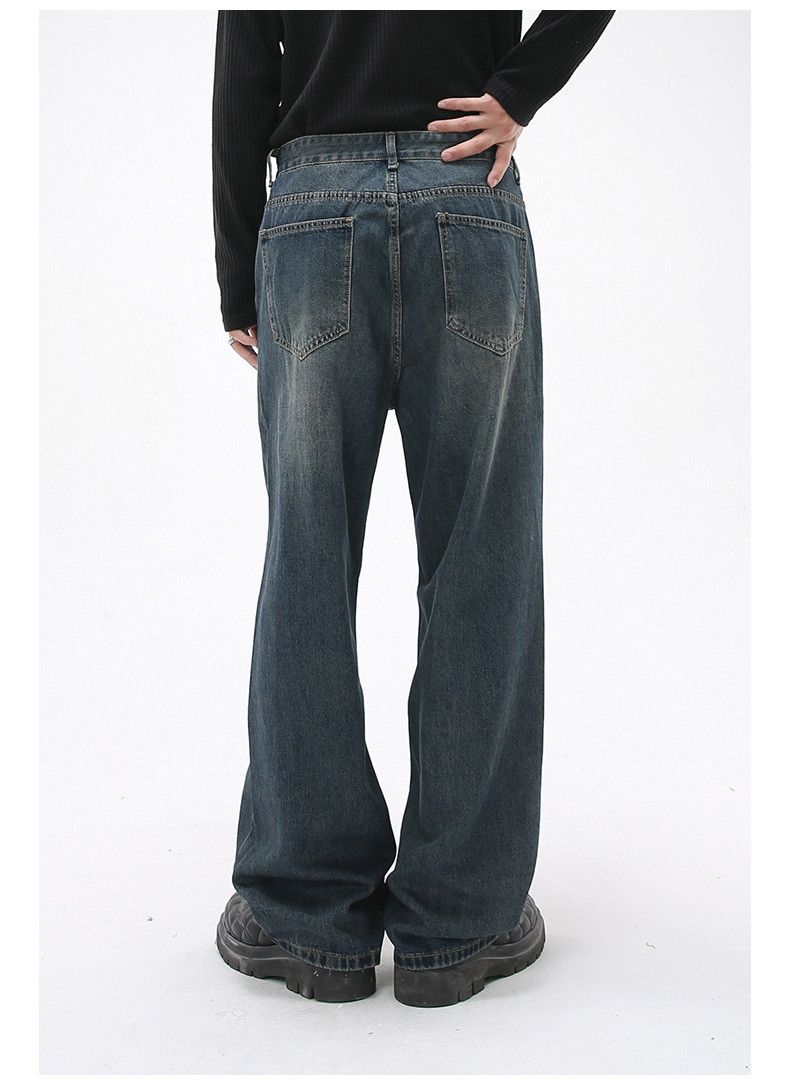 Japanese Brand × Jean Washed distressed blue loose straight casual jeans Size US 33 - 4 Thumbnail