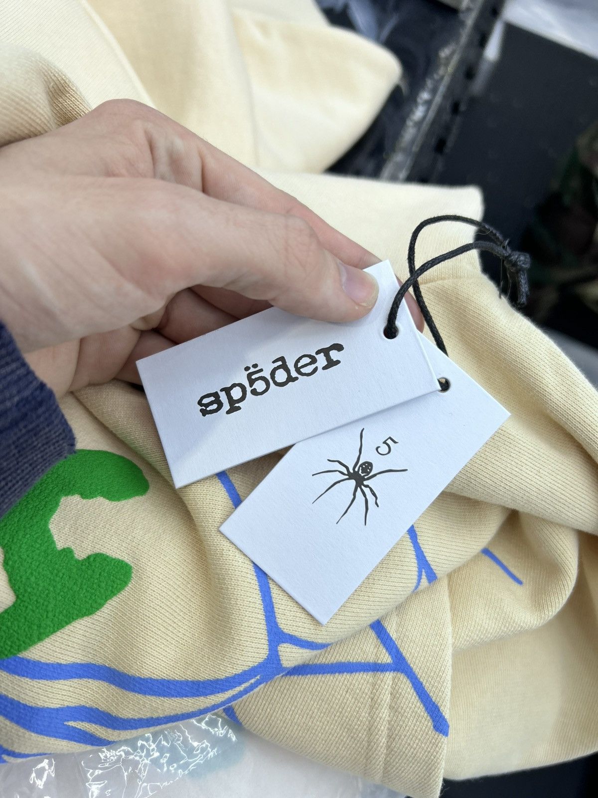 Sp5der Sp5der Web V2 Hoodie Cream Green Blue Size XL Size US XL / EU 56 / 4 - 12 Thumbnail