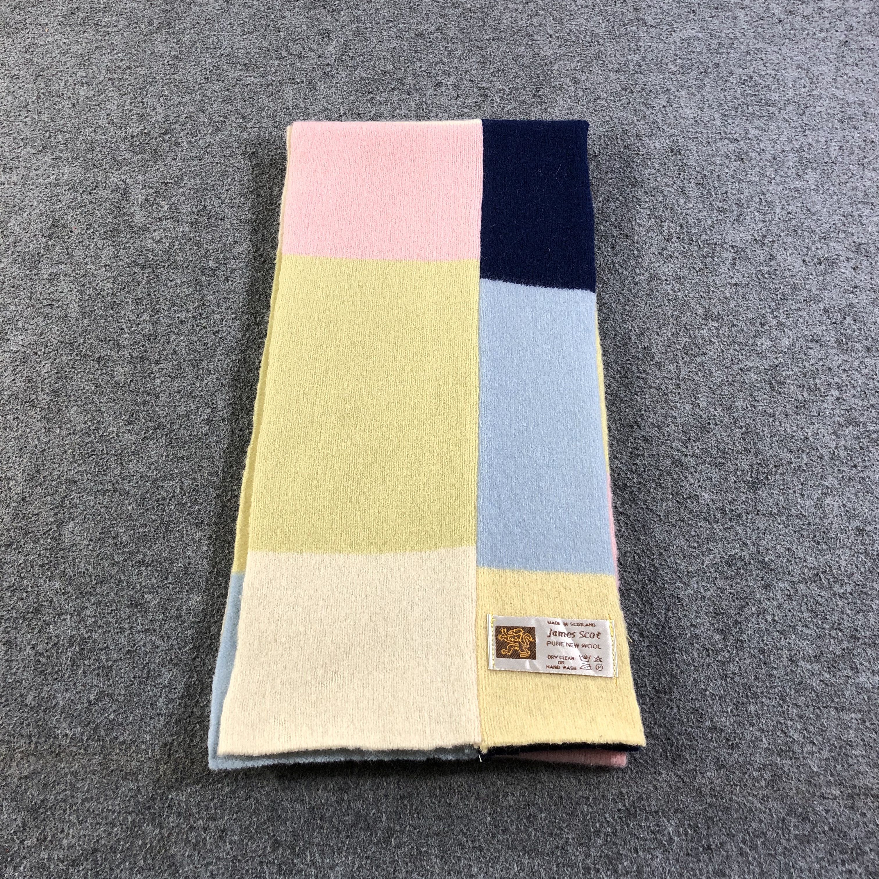Vintage James Scot Patch Wool Scarf Muffler V1267 Size ONE SIZE - 2 Thumbnail