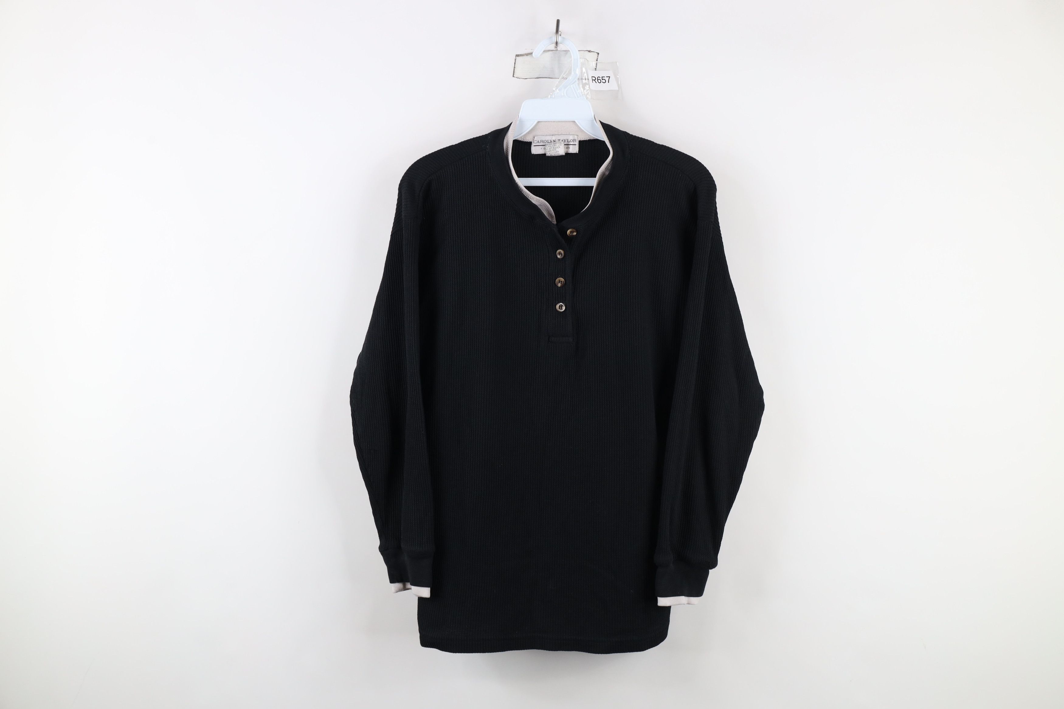 Vintage Vintage 90s Streetwear Layered Thermal Waffle Knit T-Shirt Size S / US 4 / IT 40 - 1 Thumbnail