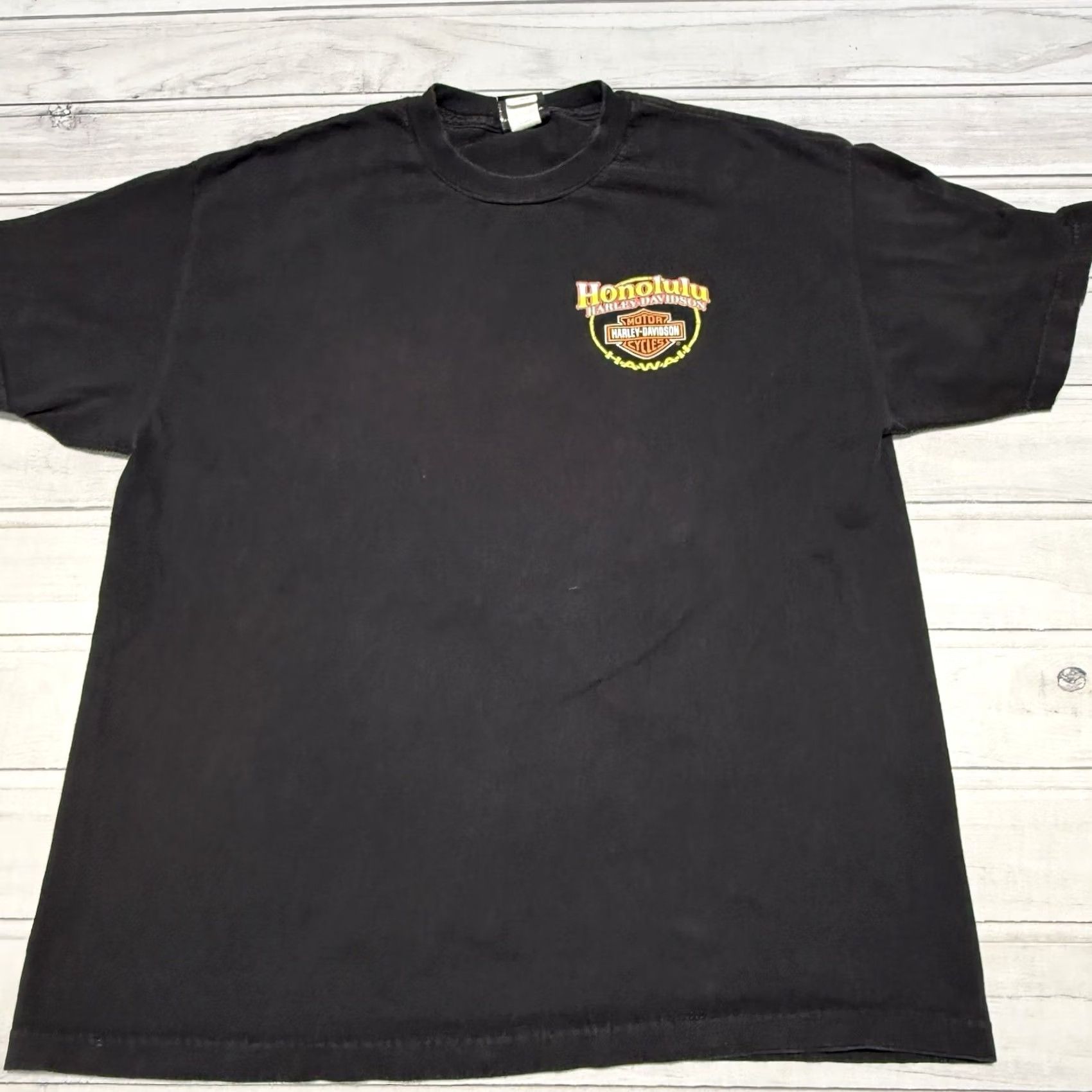 Harley Davidson Harley-Davidson T-Shirt XL Black Honolulu Hawaii Diamond Head Beach Motorcycle Graphic Print Short Sleeve Crew Neck Men Shirt Redefined Size US XL / EU 56 / 4 - 5 Thumbnail