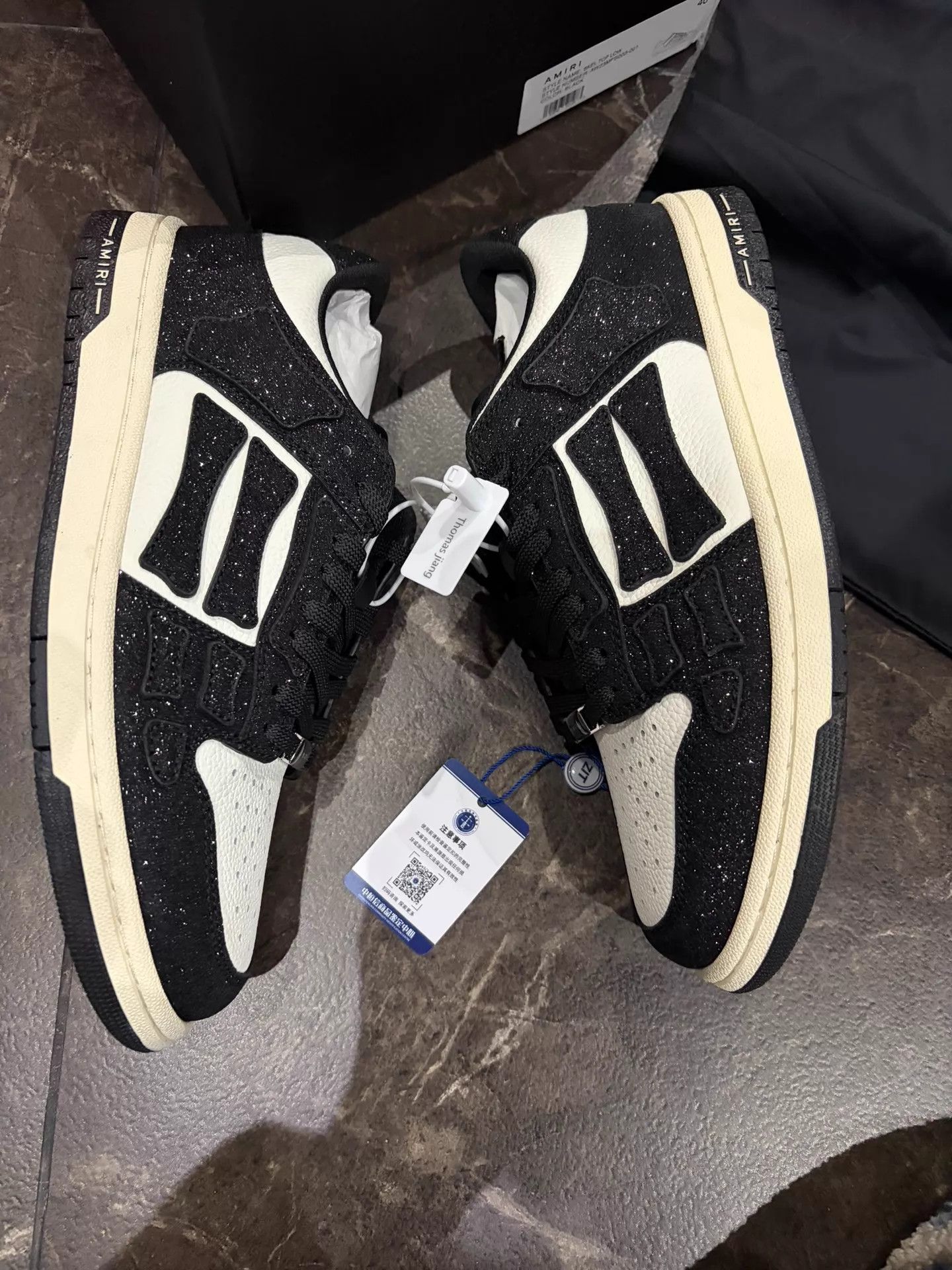 Amiri AMIRI Black Flash Bone Skate Shoe EUR 40 New with Box Size US 7 / EU 40 - 4 Thumbnail