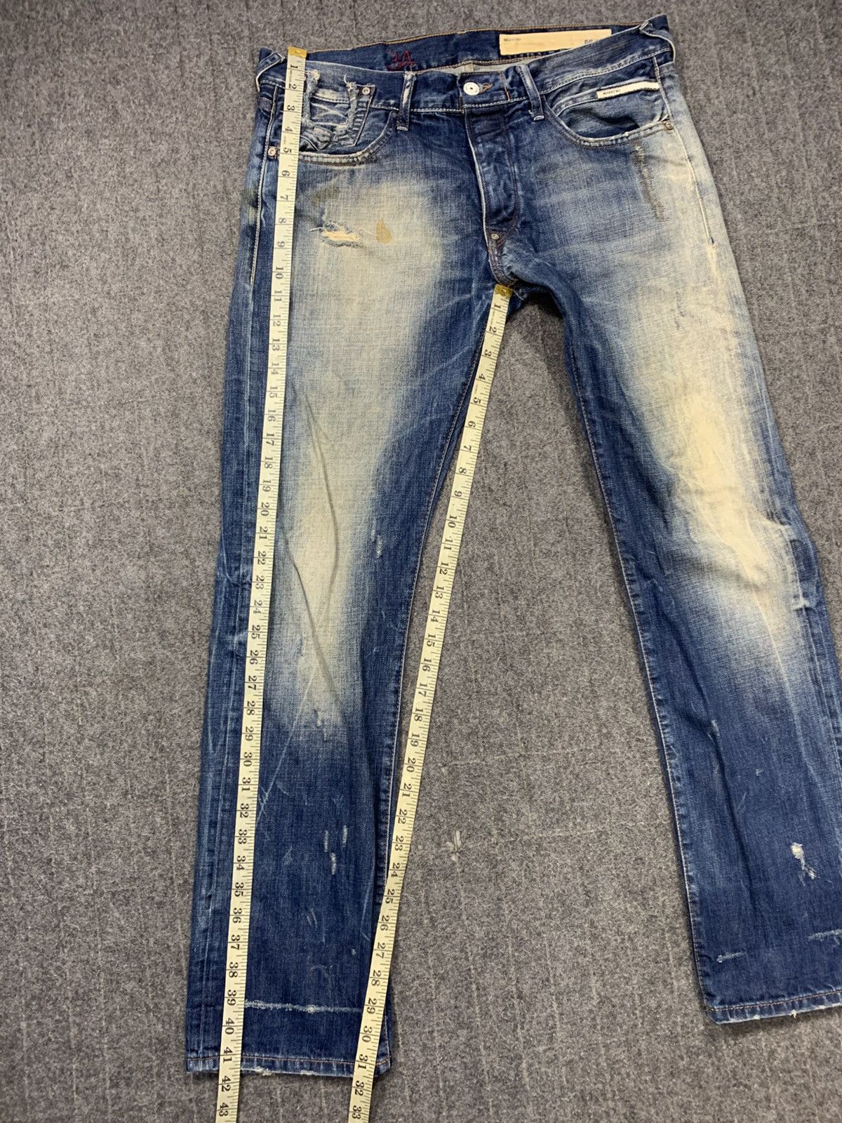 Replay Replay Maestro Indigo Beauty Faded Straight Cut Buttonfly Size US 34 / EU 50 - 14 Thumbnail