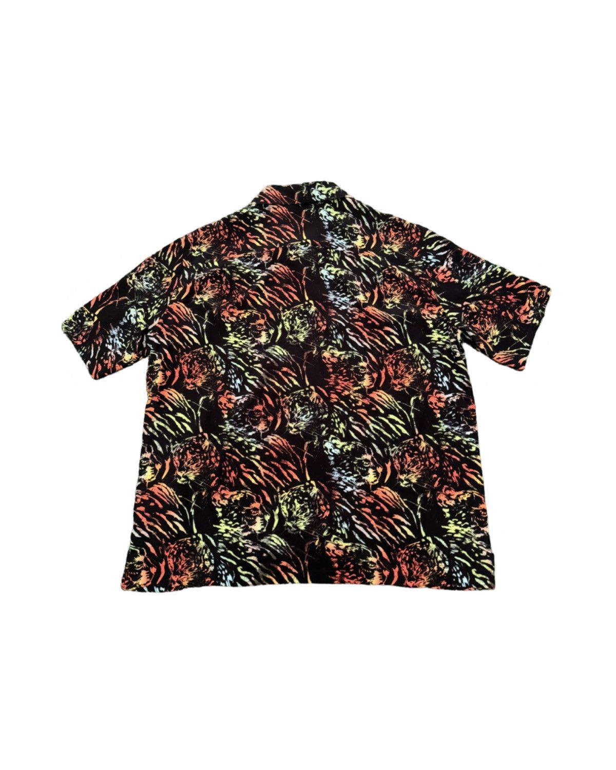 Celine CELINE 1450$ Silk Hawaiian Shirt - Neon Tiger Print New Size US M / EU 48-50 / 2 - 2 Thumbnail