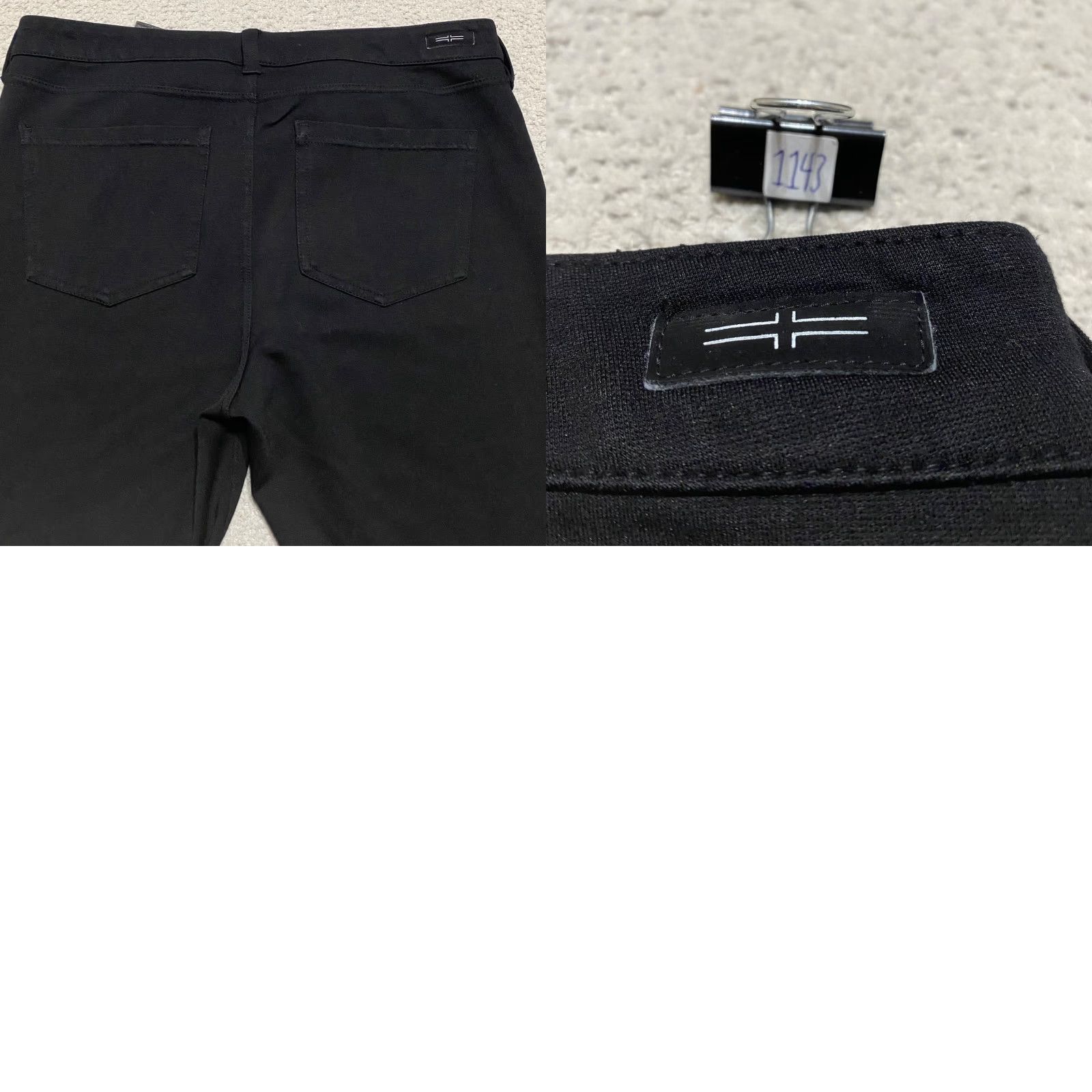 Vintage Liverpool Jeans Pants Womens 12 Black Stretch Skinny Ankle Mid Rise 26 Inseam Nylon Viscose Spandex Solid Size 34" / US 12 / IT 48 - 9 Thumbnail
