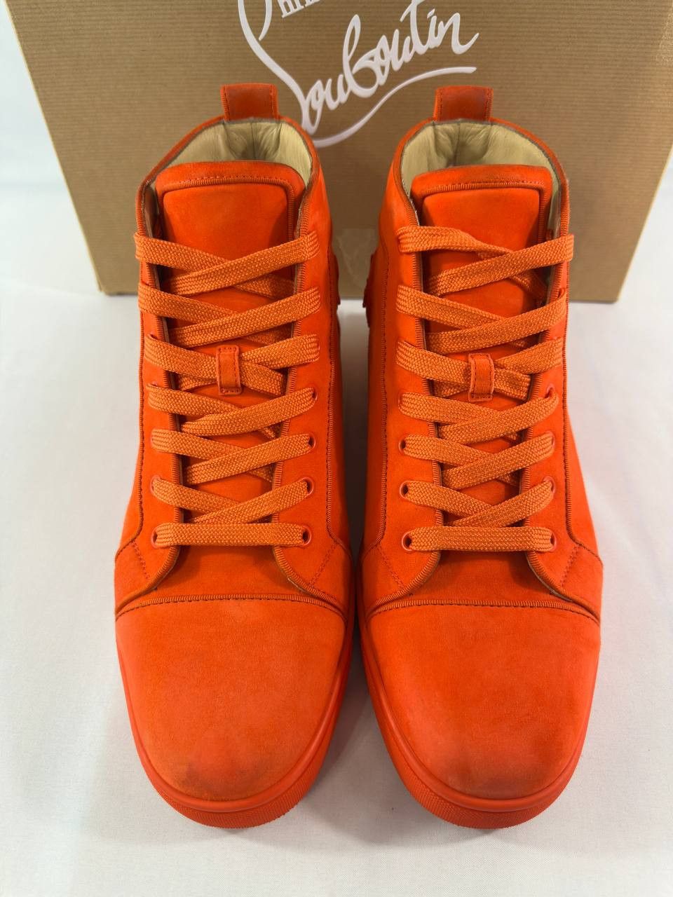 Christian Louboutin Louis Orlato Flat Sneakers Orange Suede