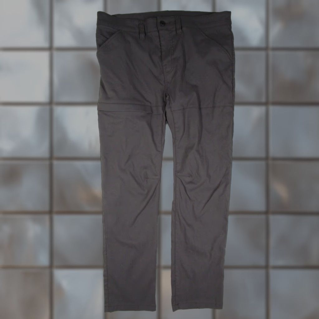 Prana prAna Pants Mens 34x32 Slim Chino Gray Travel Hiking Cargo Pocket 97% nylon Spandex Size US 34 / EU 50 - 1 Thumbnail