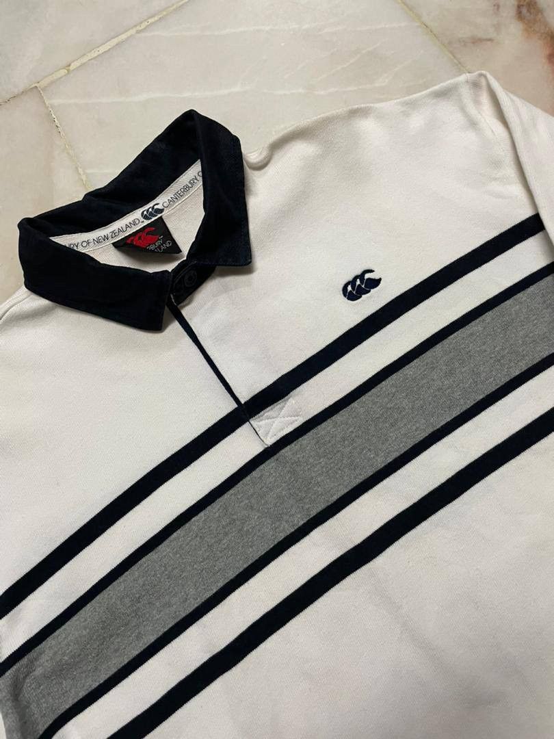 Vintage Rare💥Vintage 90's Canterbury Polo Rugby Stripe Heavy Cotton Size US XL / EU 56 / 4 - 2 Thumbnail