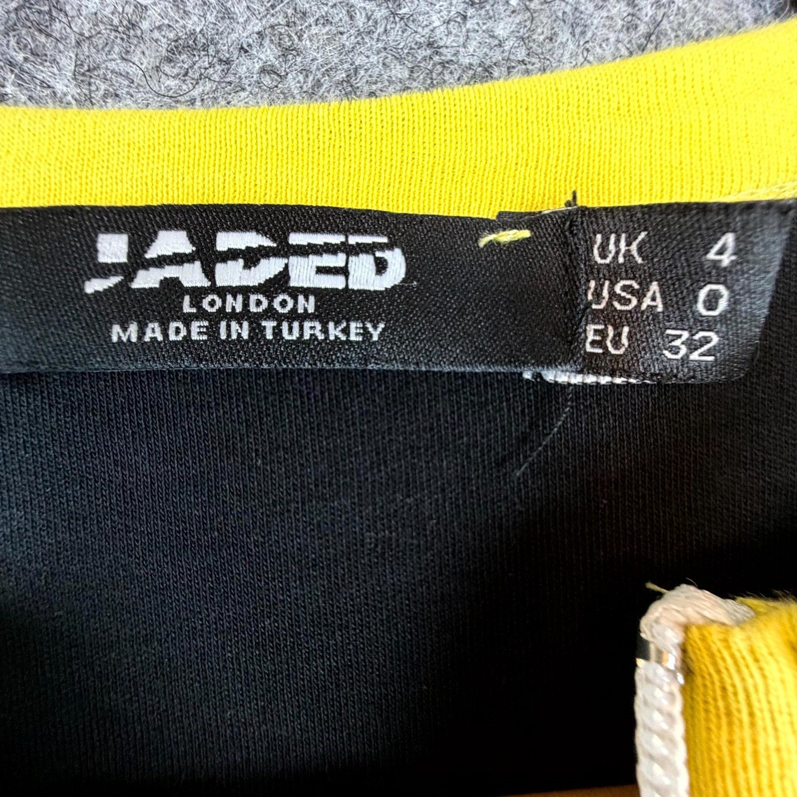 Jaded London Jaded London Midi Dress 0 Black Striped FC Sporty Athleisure Size XS / US 0-2 / IT 36-38 - 4 Thumbnail