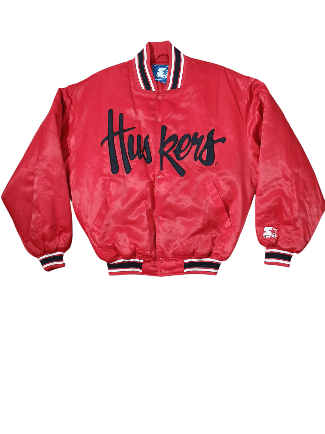 Starter STARTER NEBRASKA CORN HUSKERS Satin Bomber Jacket Size US M / EU 48-50 / 2 - 1 Thumbnail