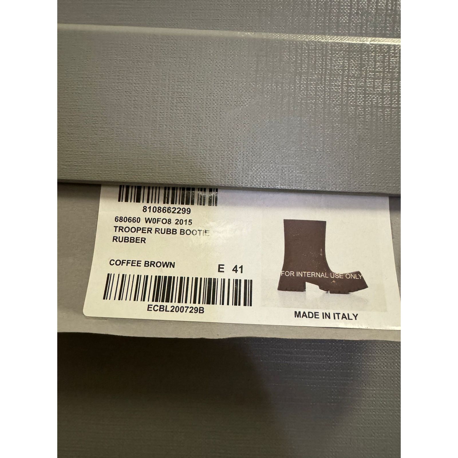 Balenciaga o1rshd1 Q:2 / Trooper Rubber Boots in Coffee Brown Size US 8 / EU 41 - 20 Thumbnail