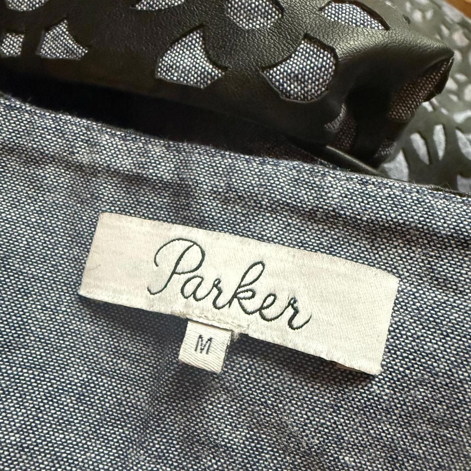 Parker Parker Black and Grey Faux Leather Cutout Dress Size S Size S / US 4 / IT 40 - 4 Thumbnail