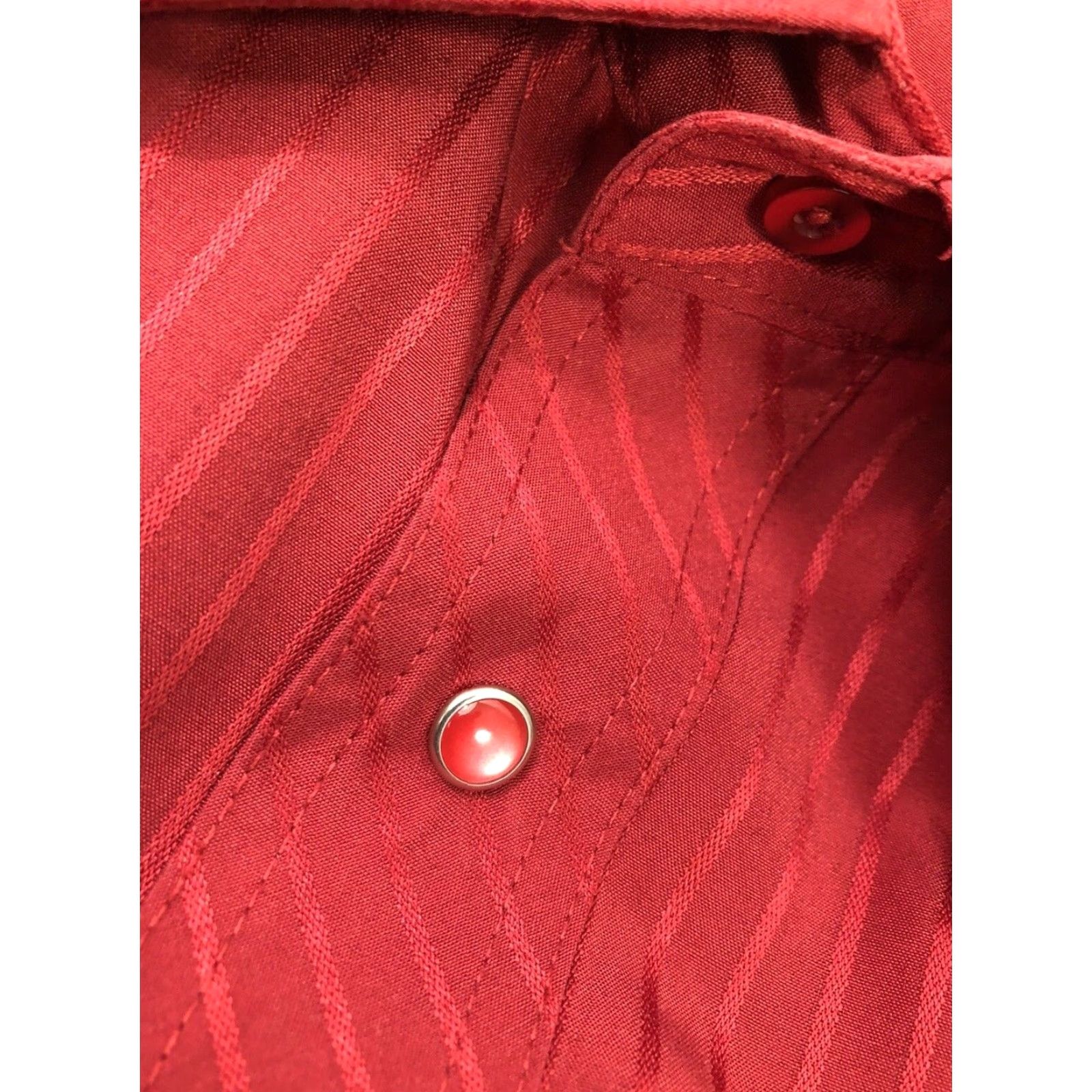 Wrangler WRANGLER Red Stripe Cowboy Western RED SNAP Rockabilly XL Shirt Mens Size US XL / EU 56 / 4 - 7 Thumbnail