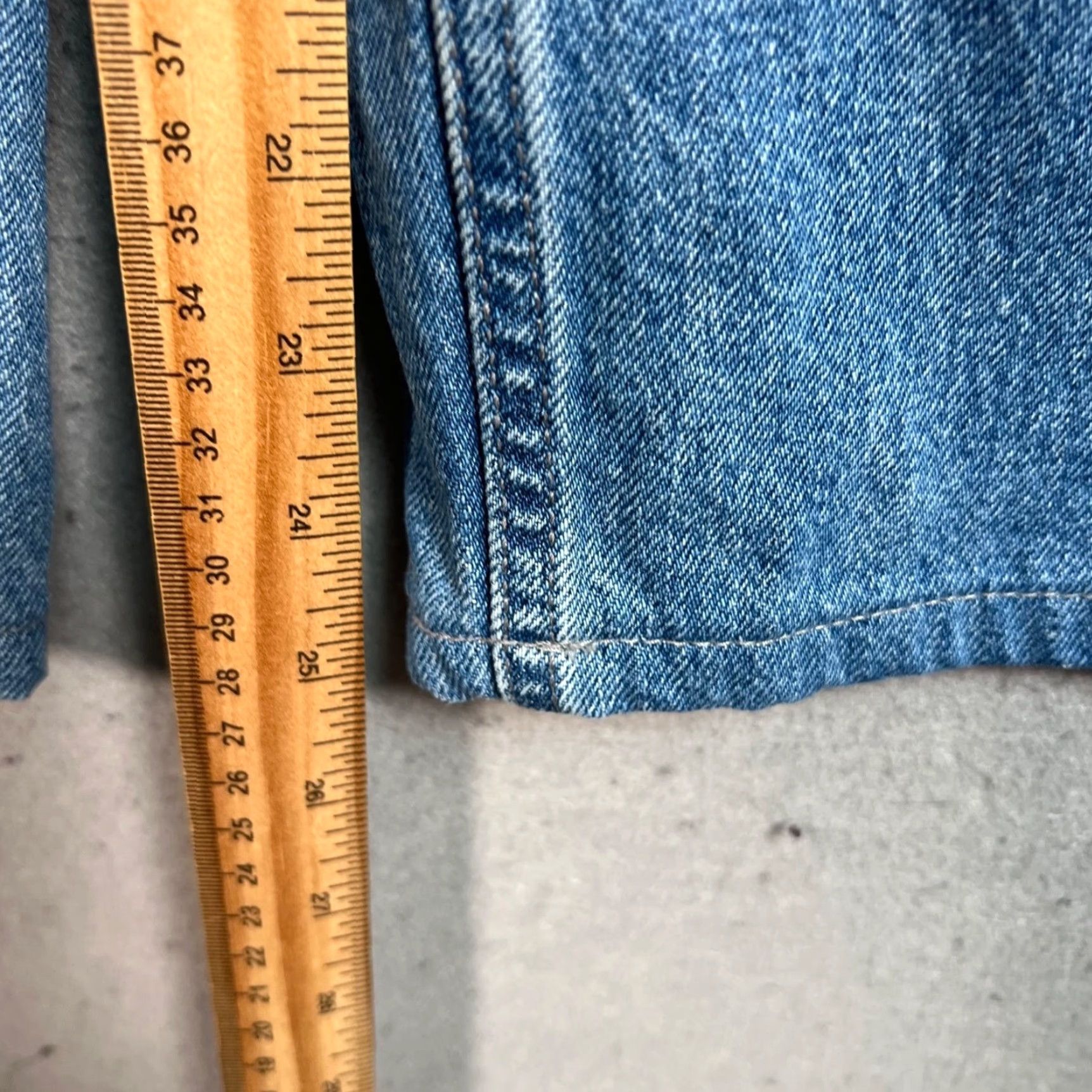 Uniqlo Uniqlo Mens Size 30 Cropped Blue Straight Leg Denim Jeans 100% Cotton Size US 30 / EU 46 - 7 Thumbnail