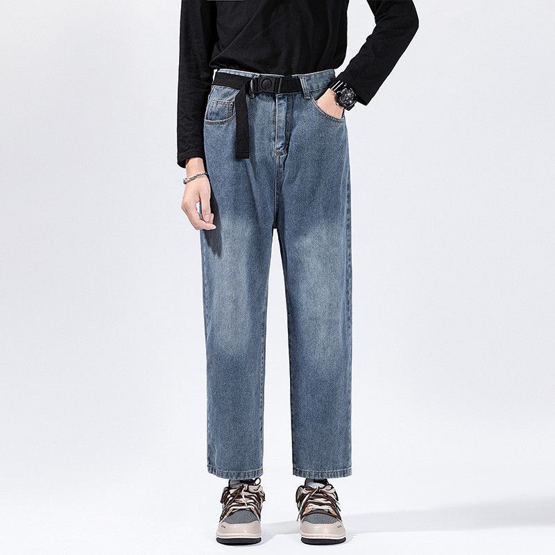Japanese Brand Retro loose straight leg wide leg jeans Size US 32 / EU 48 - 3 Thumbnail