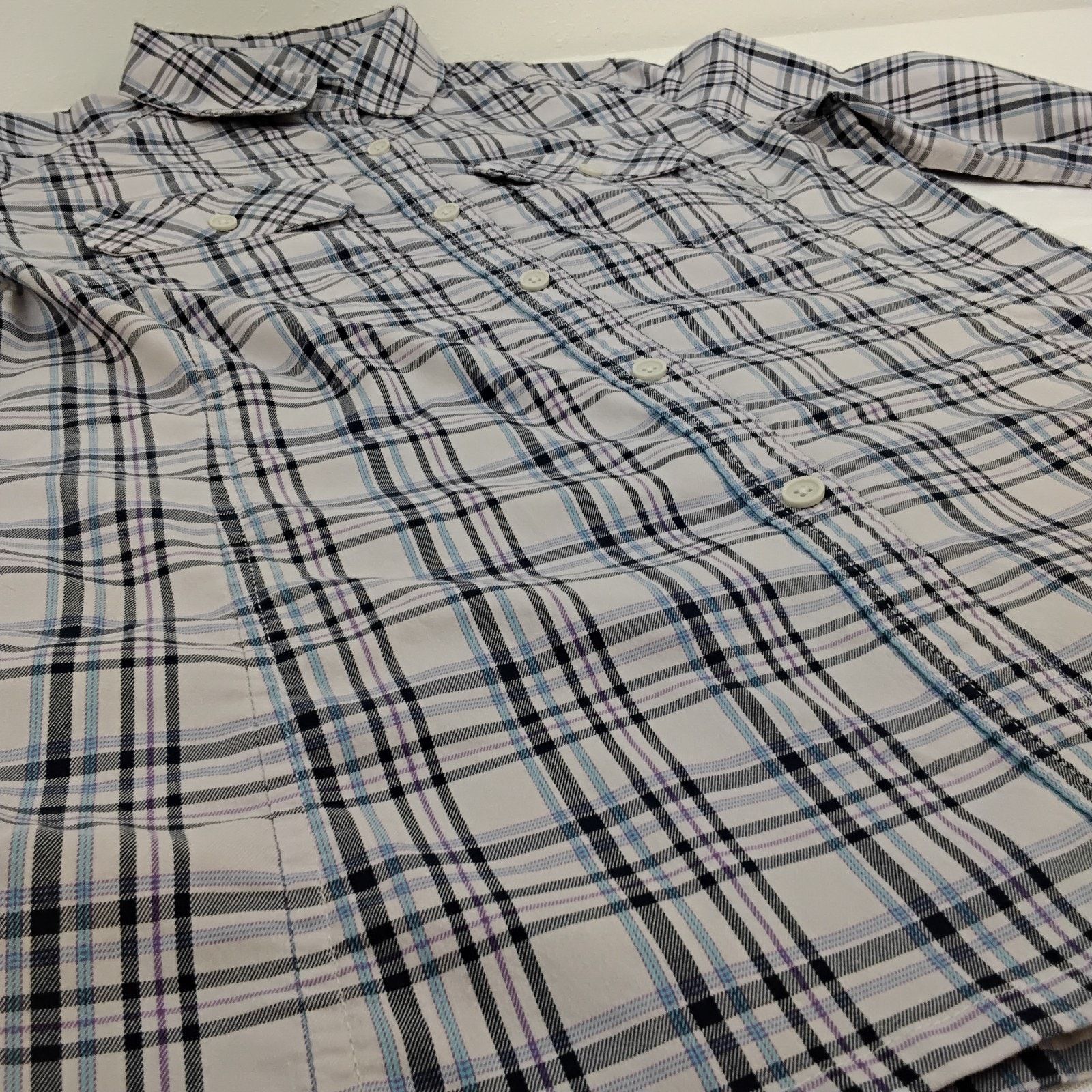 Stio Stio Collared Shirt Women's M Purple/Blue Plaid Casual Size M / US 6-8 / IT 42-44 - 6 Thumbnail