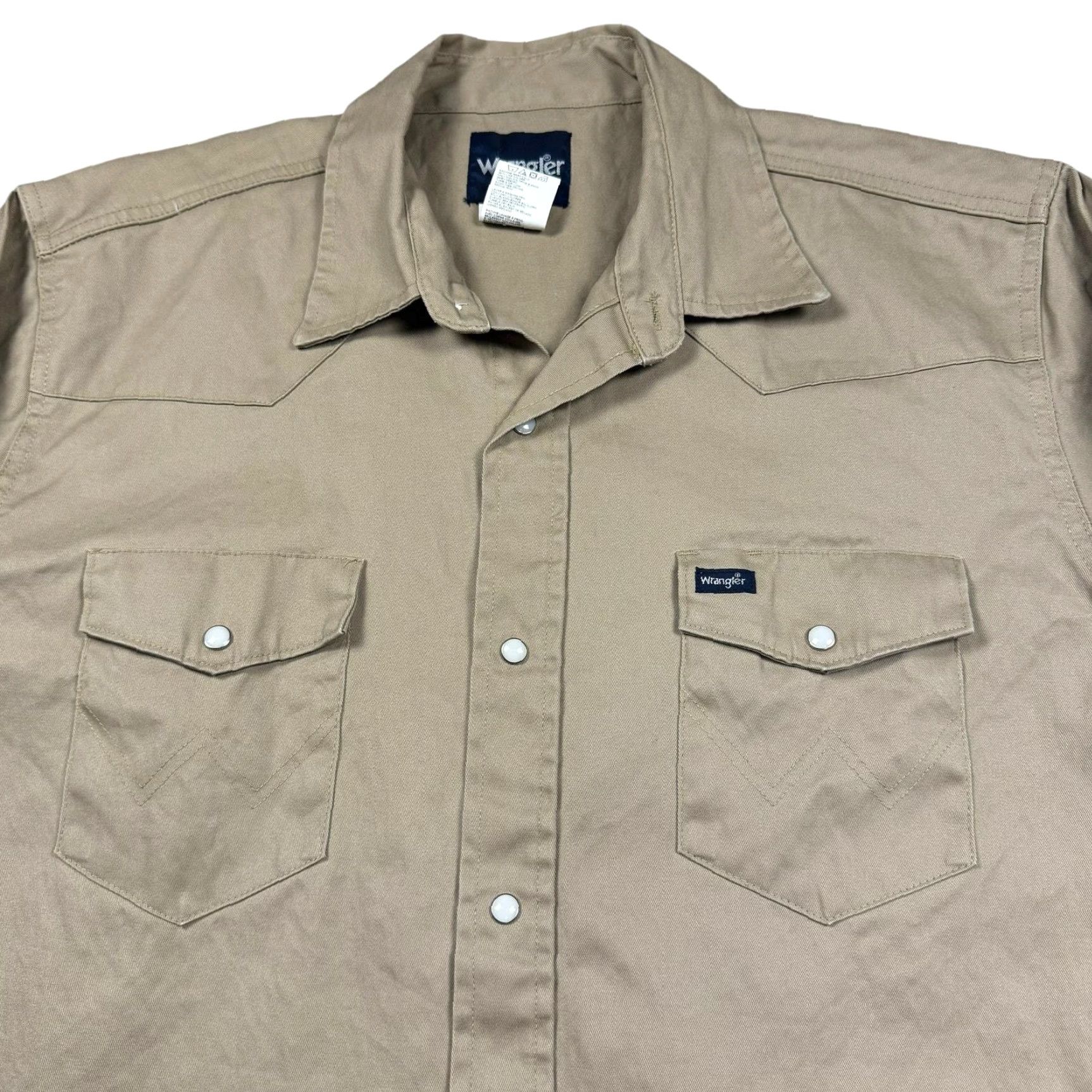 Wrangler VINTAGE Wrangler Canvas Shirt Men's XLT Pearl Snap Western Utility Workwear Shirt Size US XL / EU 56 / 4 - 2 Thumbnail