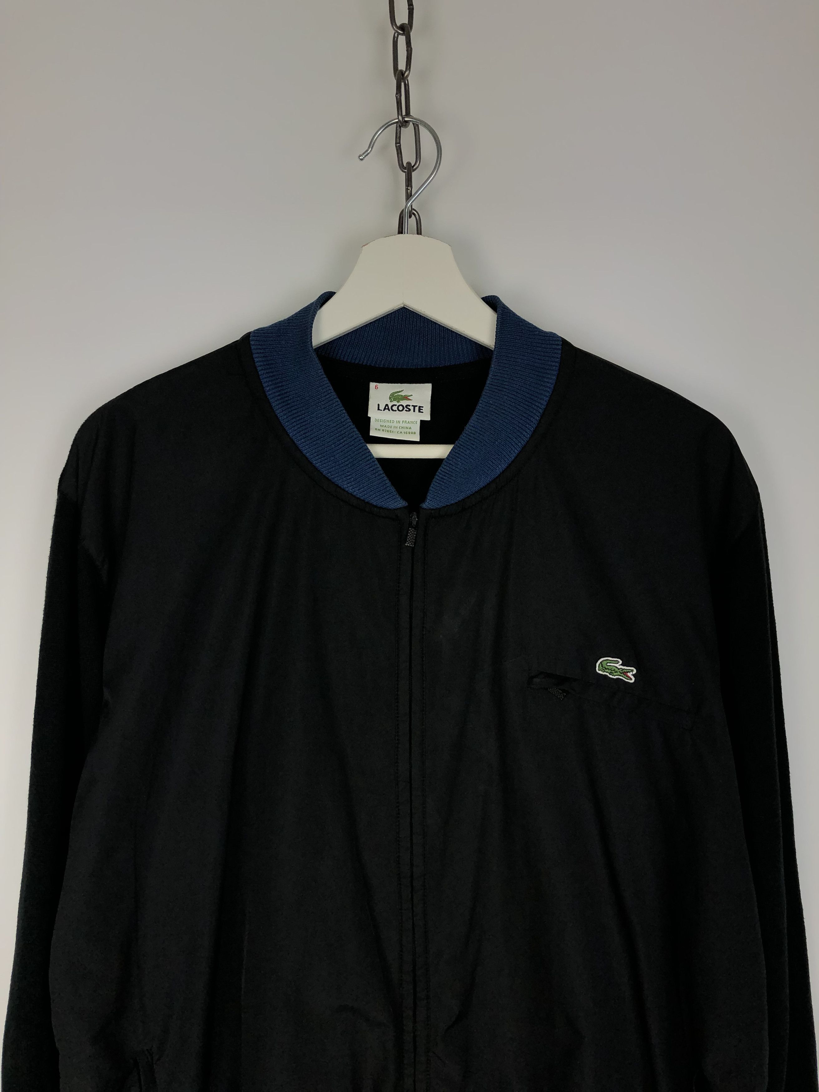 Lacoste Lacoste Vintage Track Zip Jacket Black size 6 (XL) Size US XL / EU 56 / 4 - 2 Thumbnail