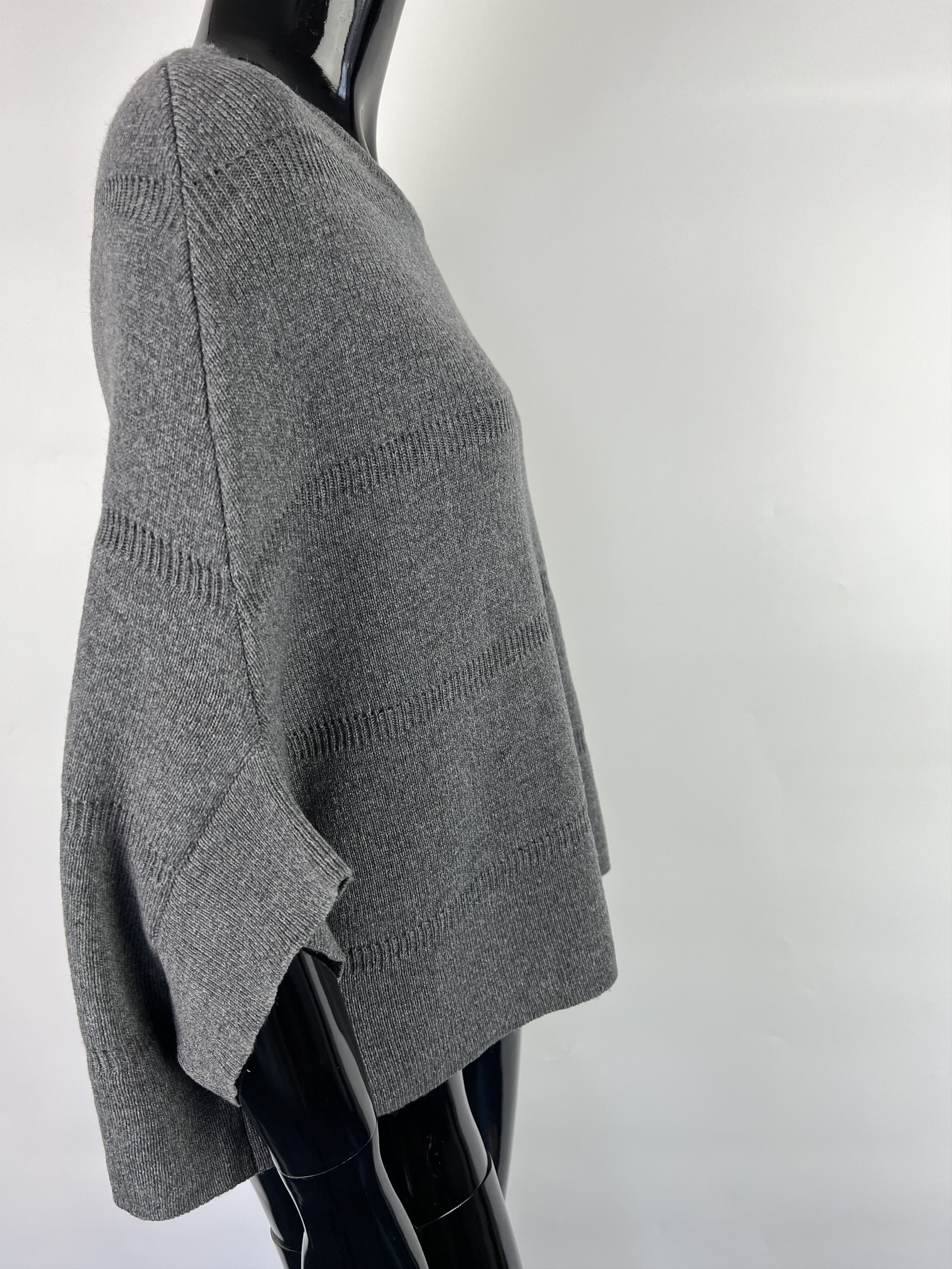 Designer Hemisphere Women's Gray Wool Cashmere Knit Top Size M Size M / US 6-8 / IT 42-44 - 5 Thumbnail