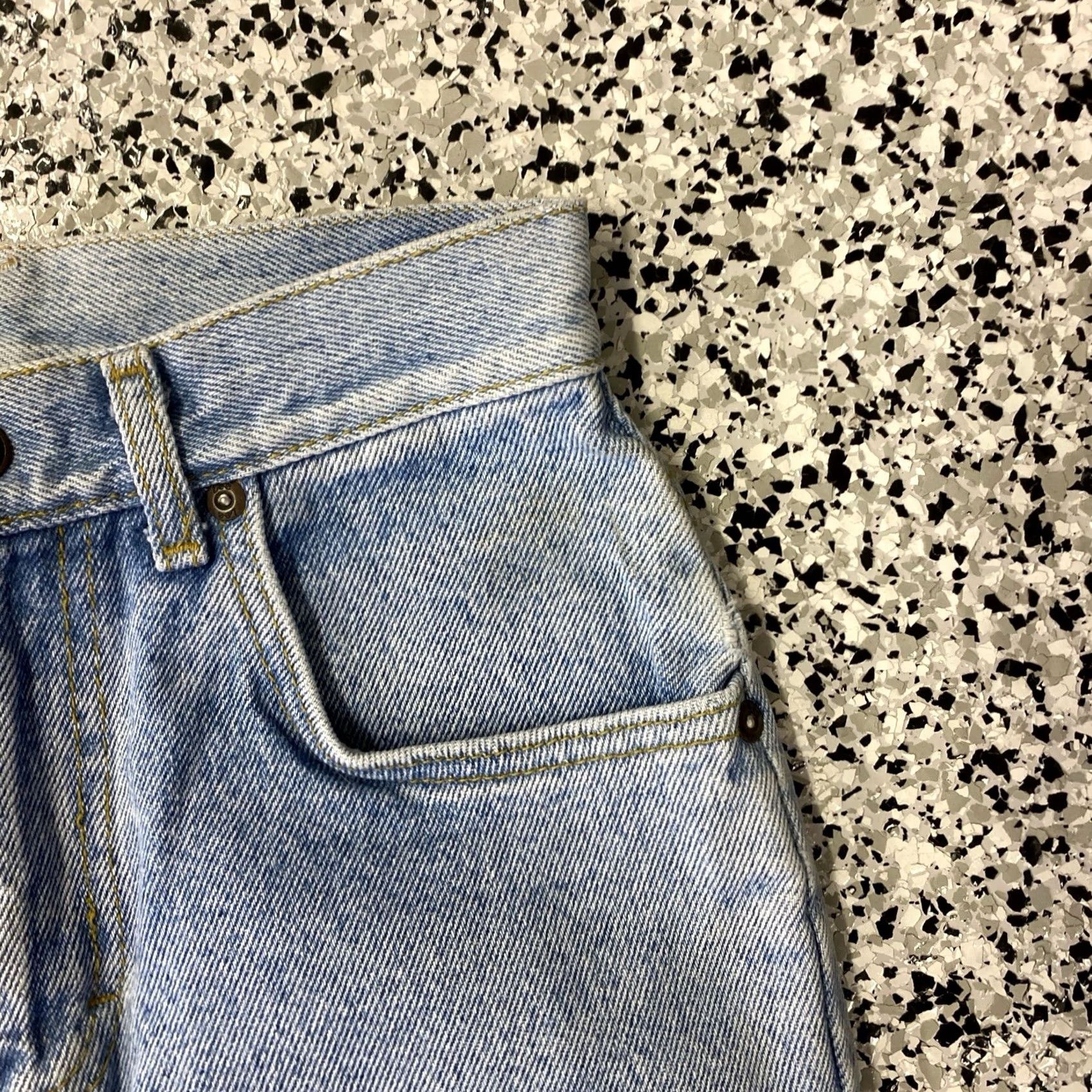 Lee VINTAGE Lee Jeans Blue Denim 80s Slim 24x27.5 Womens Regular Inseam 27.5 Straight Wide Size 42" / US 20 - 4 Thumbnail