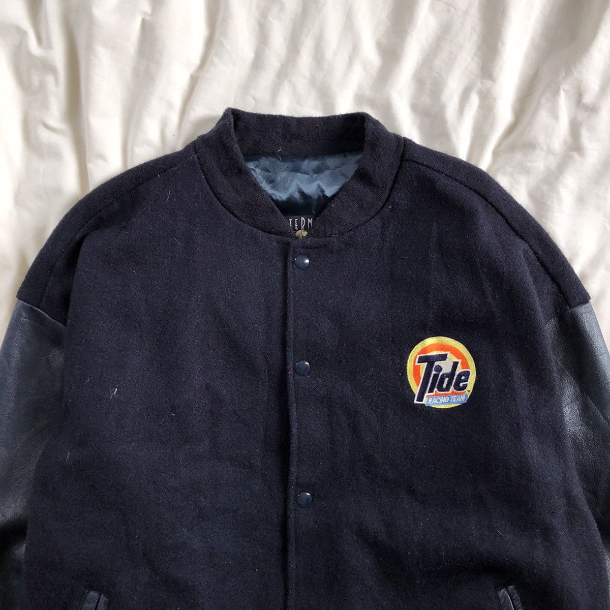 Gear for Sports × NASCAR TIDE Racing Nice Embroidery Logo Leather Varsity Jacket Size US XL / EU 56 / 4 - 4 Thumbnail