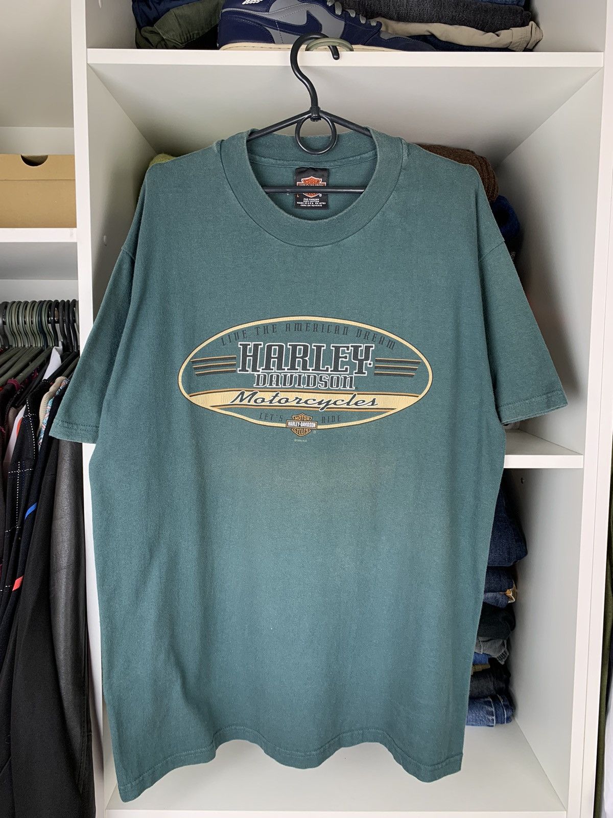 Harley Davidson × Vintage Vintage 90s Harley Davidson Eastside Made in Usa T-shirt Size US L / EU 52-54 / 3 - 1 Thumbnail