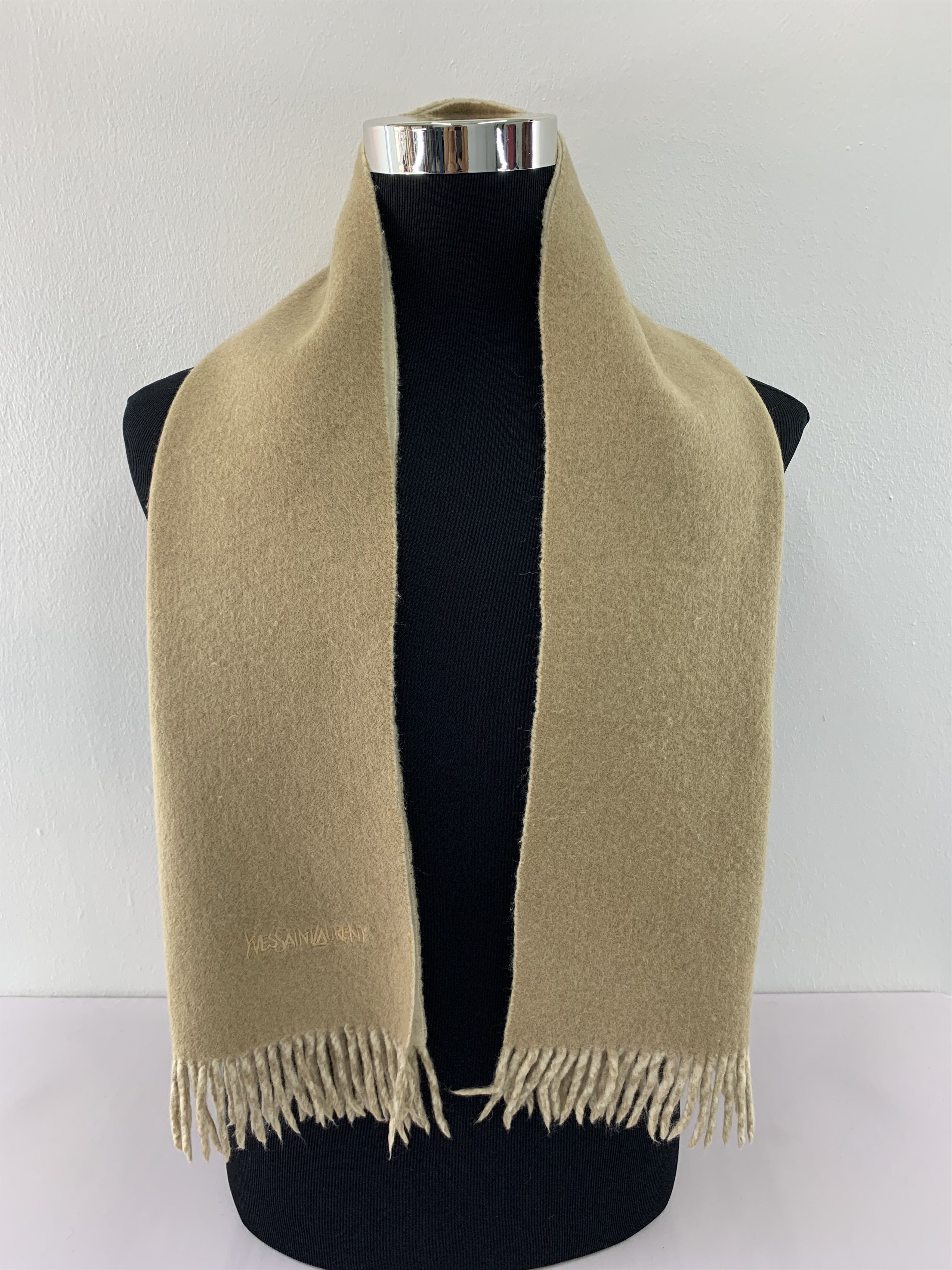 Yves Saint Laurent Yves Saint Laurent Scarf Wool Muffler Neck Wrap BL4141 Size ONE SIZE - 1 Thumbnail